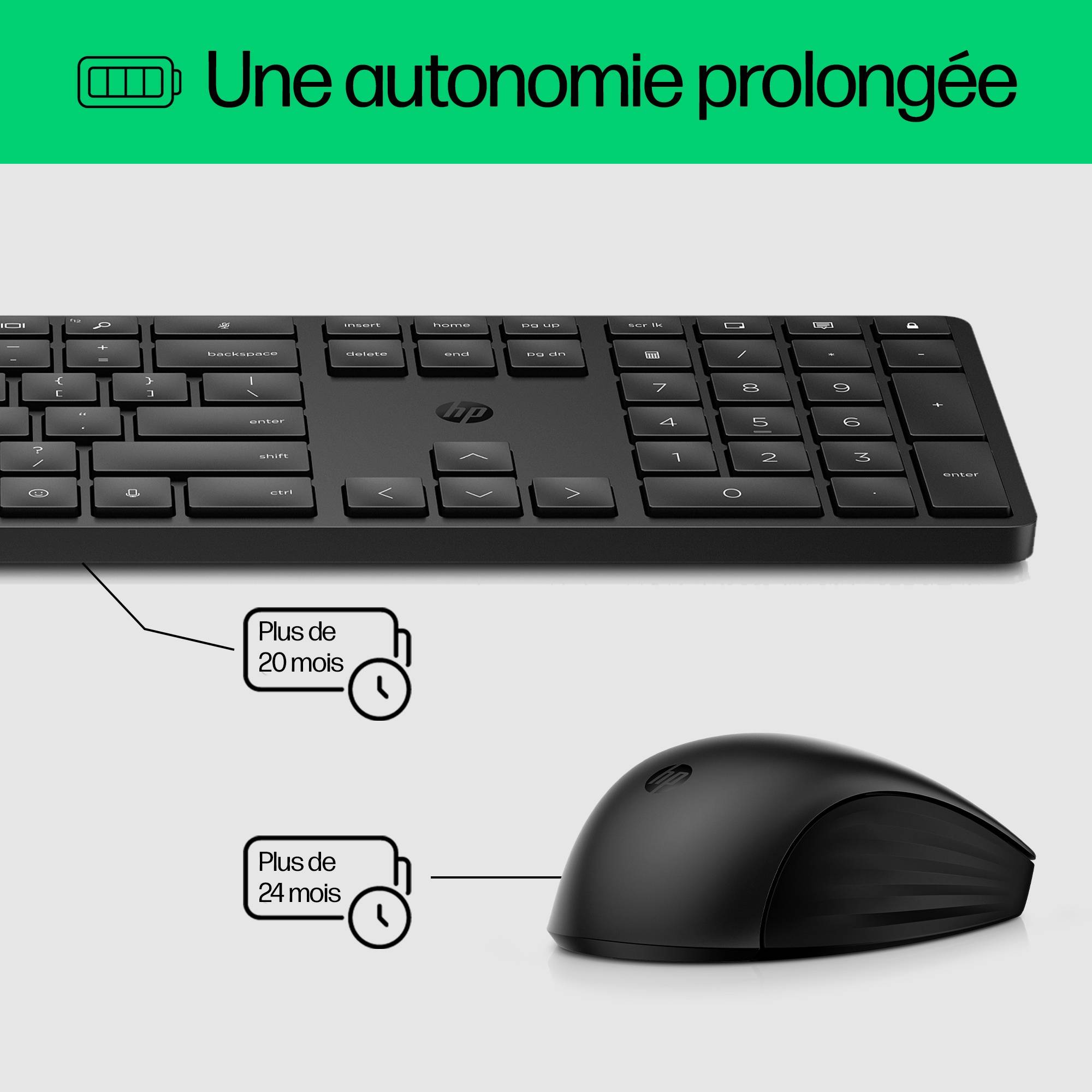 Rca Informatique - image du produit : HP 650 WIRELESS KB/MSE COMBO