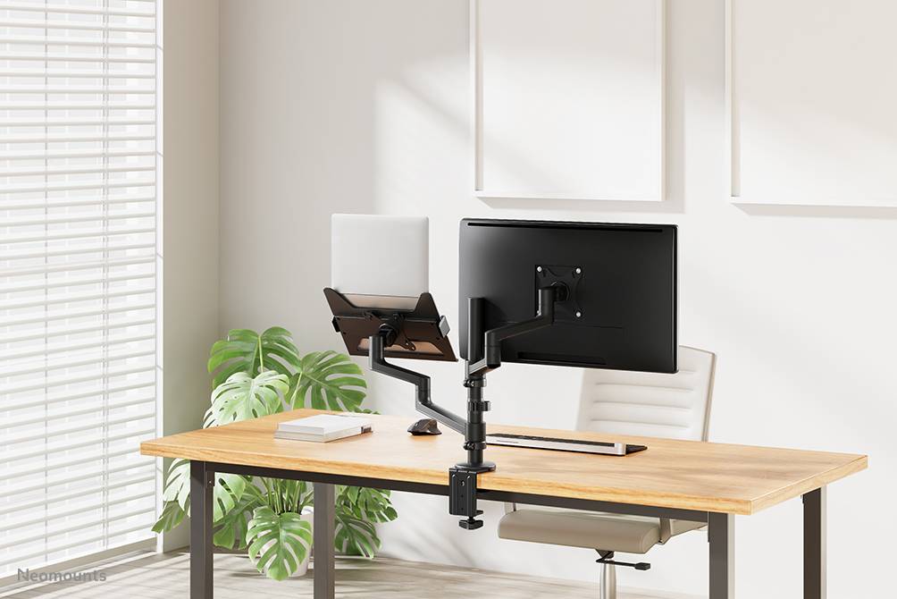 Rca Informatique - image du produit : NEOMOUNTS LAPTOP + SCREEN DESK MOUNT (CLAMP+GROMMET)