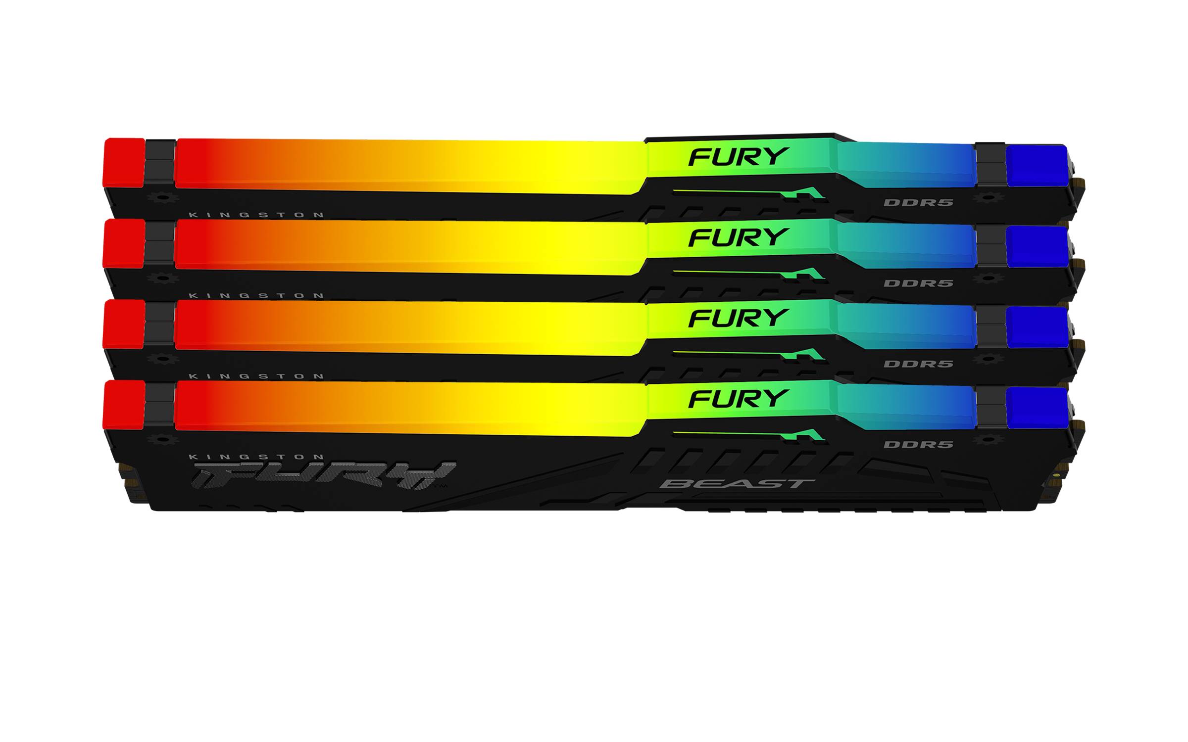 Rca Informatique - image du produit : 64GB DDR5-5200MT/S CL40 DIMM (KIT OF 4) FURY BEAST RGB XMP