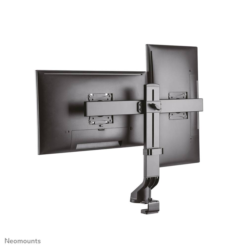 Rca Informatique - image du produit : DESK MOUNT DUAL 19-27IN BLACK CLAMP/GROMMET 75X75TO100X100