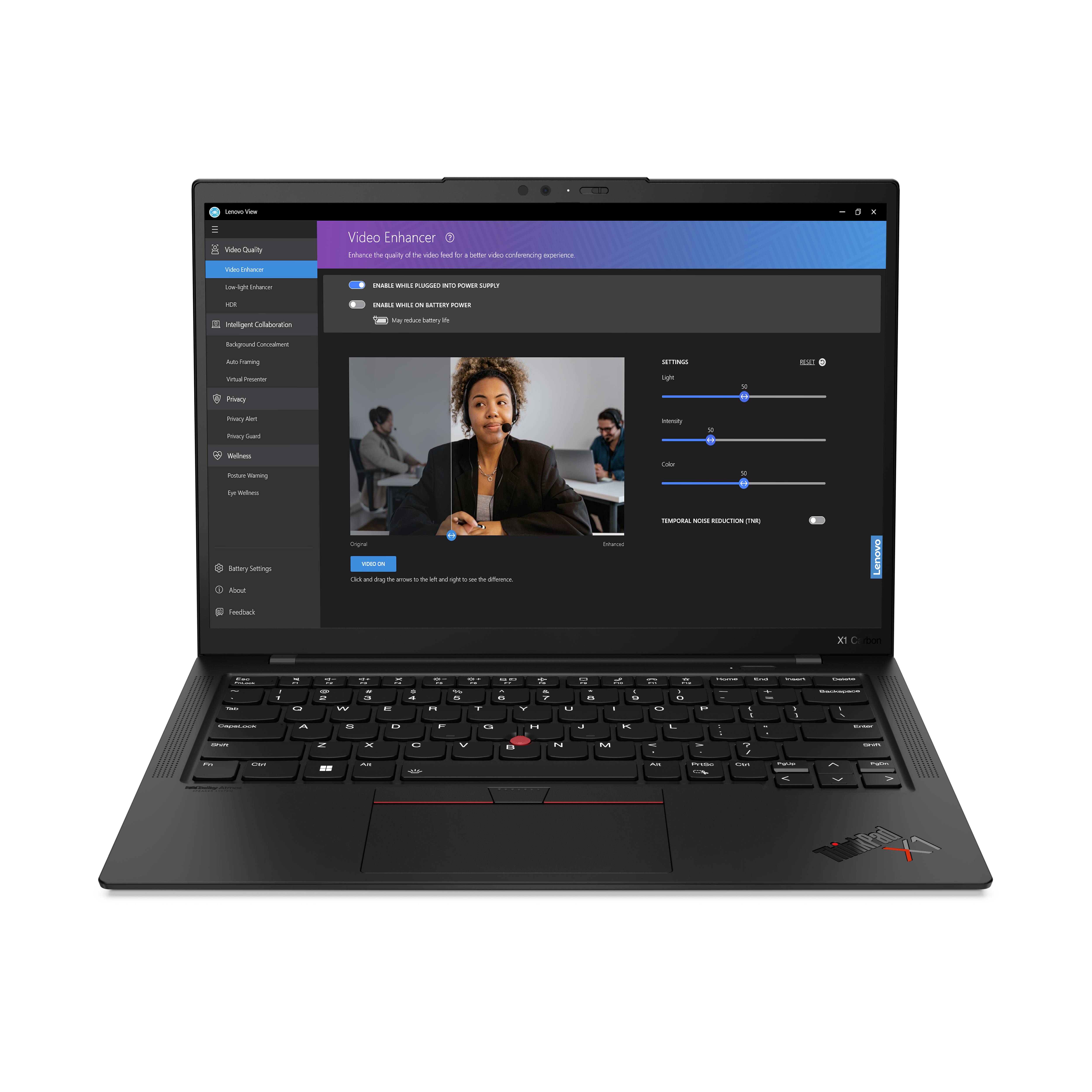 Rca Informatique - image du produit : THINKPAD X1 CARBON G11 I7-1355U 14IN 16GB 512GB W11PRO THINKRED