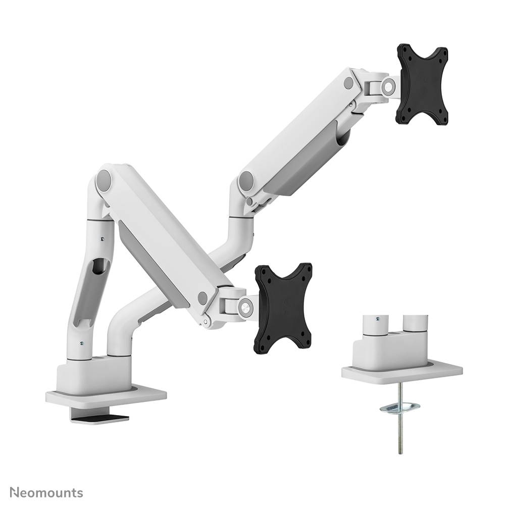 Rca Informatique - image du produit : NEOMOUNTS SELECT DESK MOUNT DOUBLE DISPLAY (TOPFIX CLAMP/GRO