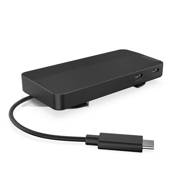 Rca Informatique - image du produit : LENOVO USB-C DUAL DISPLAY TRAVEL DOCK WITH 100W ADAPTER_EU