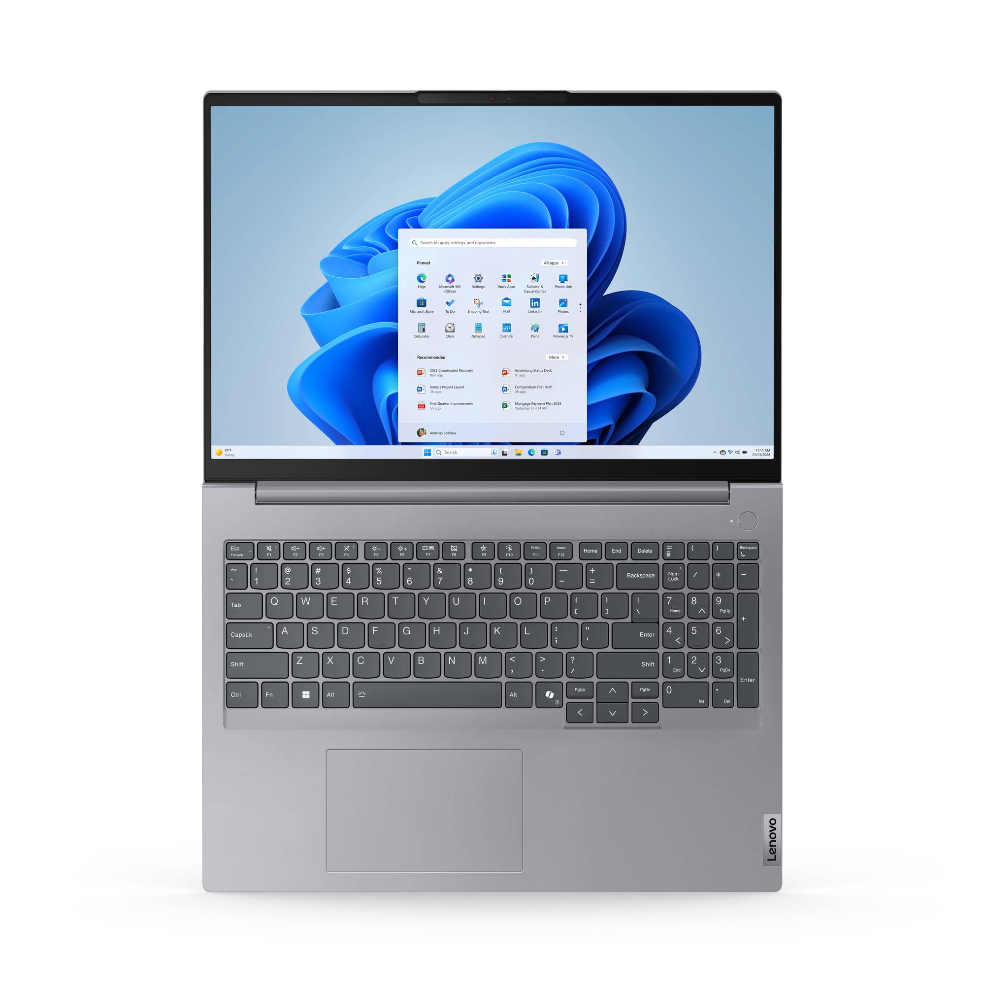 Rca Informatique - image du produit : THINKBOOK 16 RYZEN5 7535HS 512GB 16GB 16IN NOOD W11P