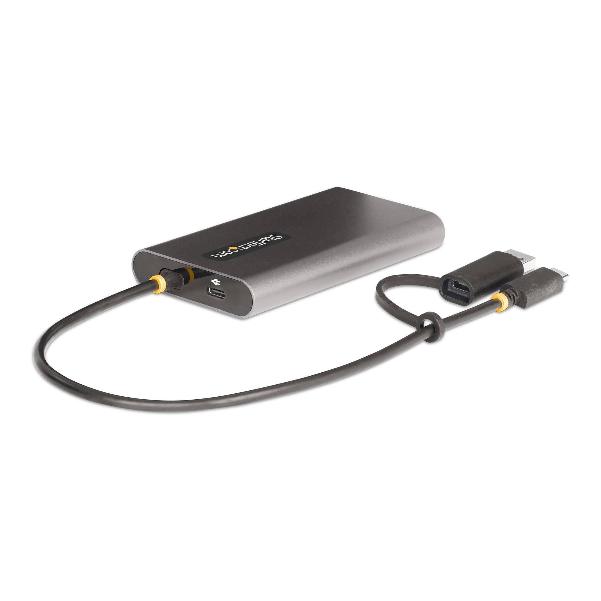 Rca Informatique - image du produit : USB-C TO DUAL-HDMI ADAPTER - USB TO HDMI CONVERTER 4K 60HZ PD