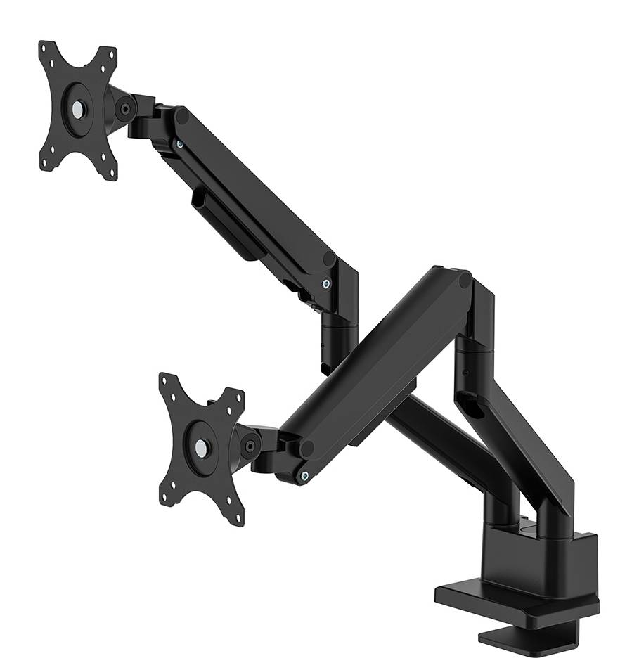 Rca Informatique - image du produit : NEXT SLIM DESK MOUNT DOUBLE DISPLAY TOPFIX CLAMP/GROMM BLACK