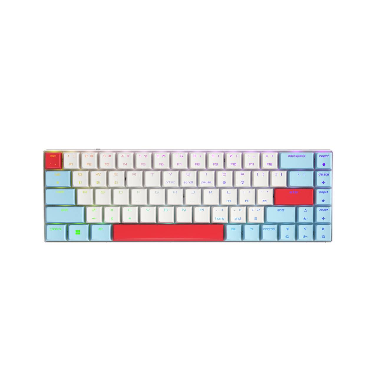 Rca Informatique - image du produit : CHERRY MX-LP 2.1 COMPACT WIRELESS BT US-INTERNATIONAL WHI