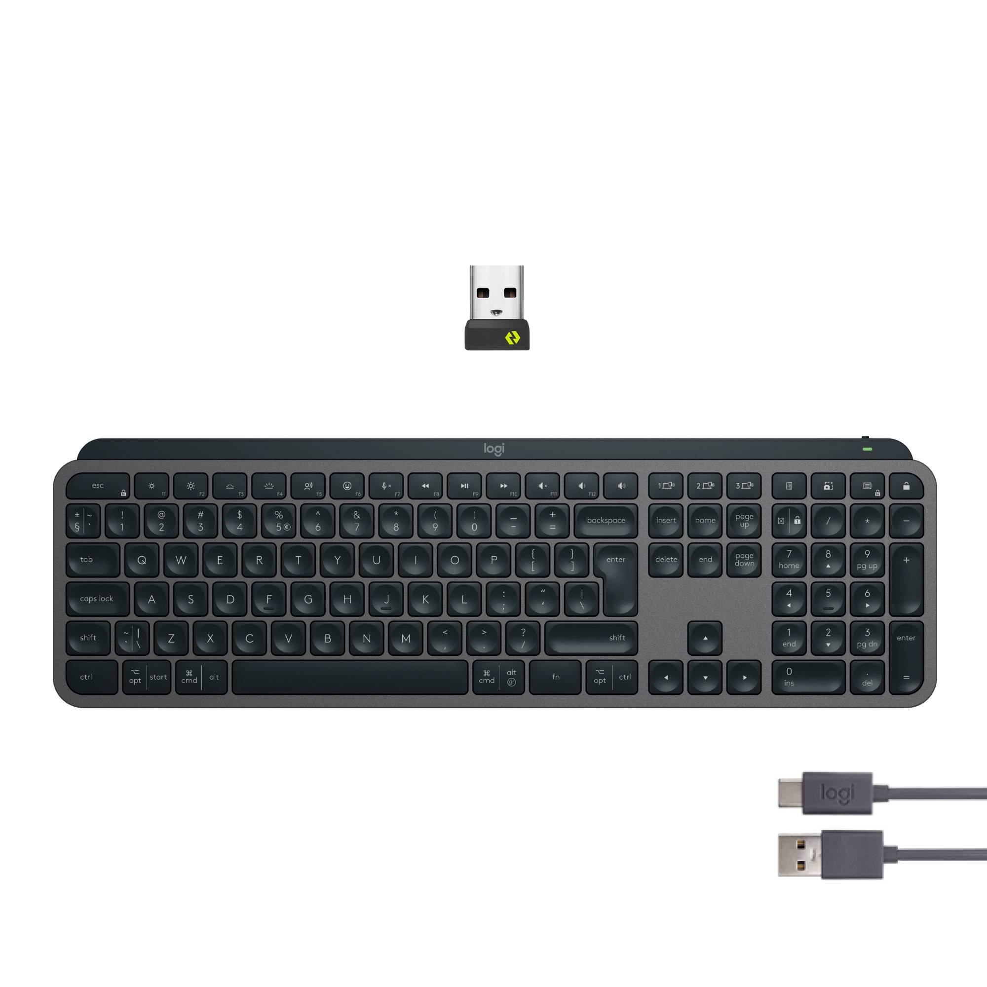 Rca Informatique - image du produit : MX KEYS S - GRAPHITE - US INTL - BT N/A - INTNL-973