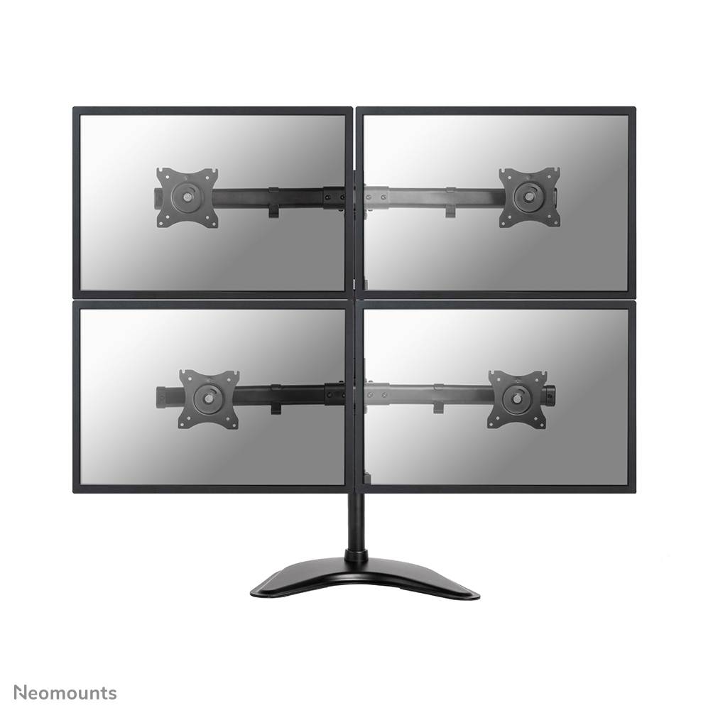 Rca Informatique - image du produit : DESK MOUNT QUAD 10-27IN BLACK STND/CLMP/GRM.M32KG.75X75TO100X1