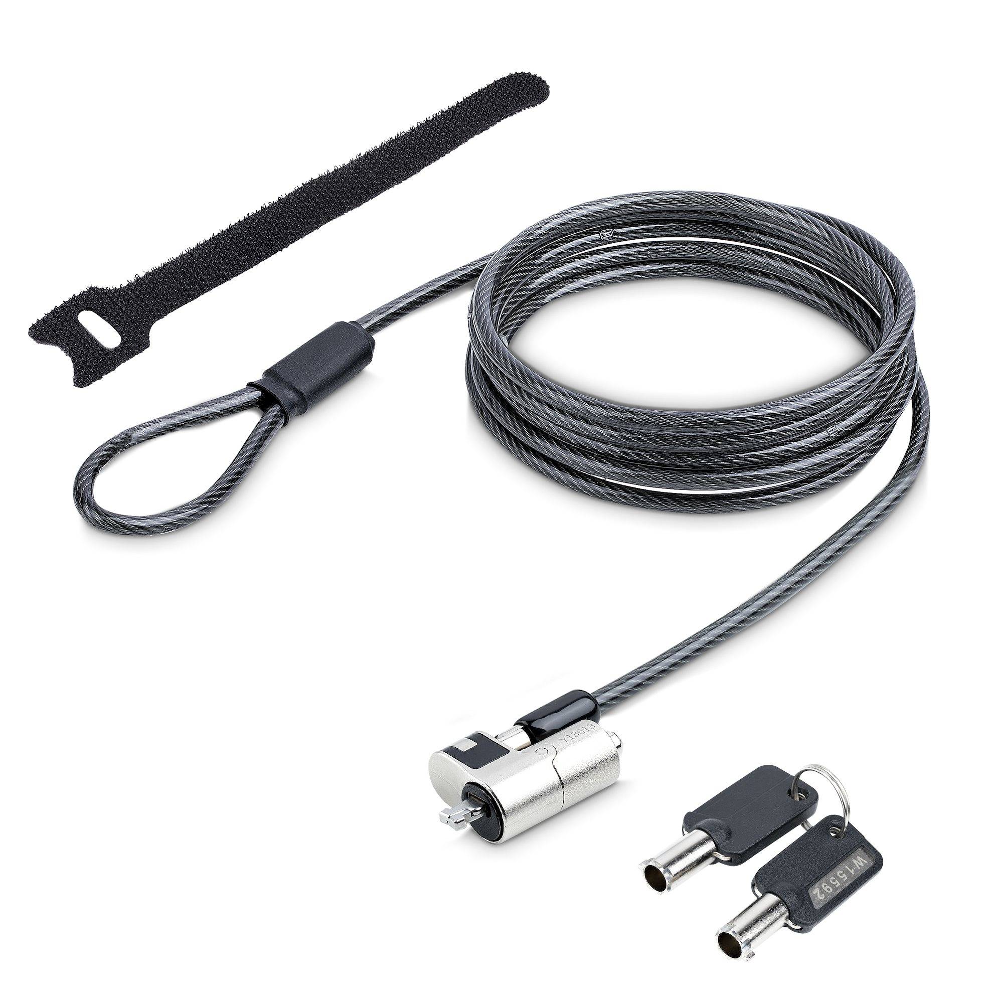 Rca Informatique - image du produit : LAPTOP CABLE LOCK NANO SLOT STEEL SECURITY CABLE KEYED LOCK