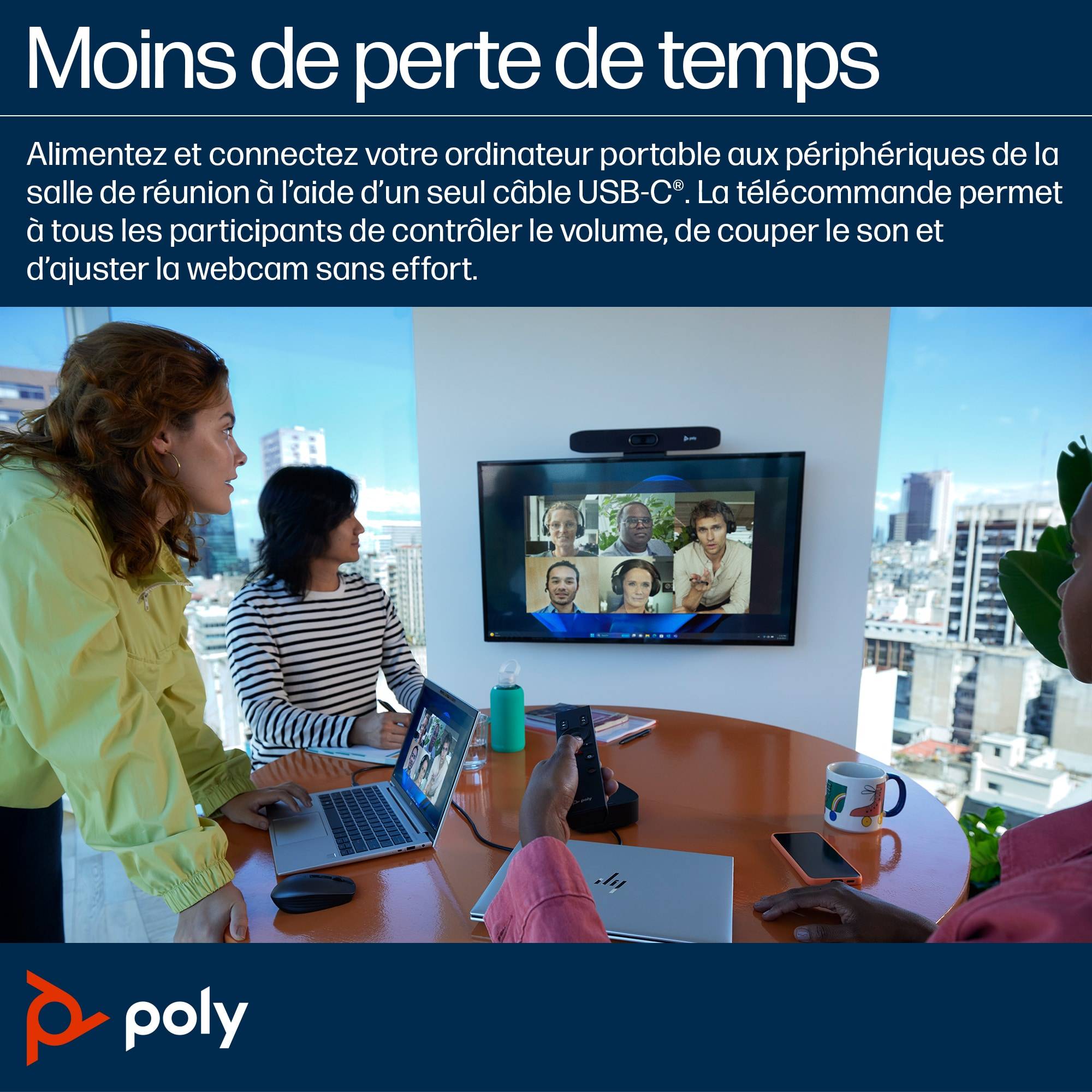 Rca Informatique - image du produit : POLY STUDIO R30 USB VIDEO BAR SWITZERLAND LOCALIZATION