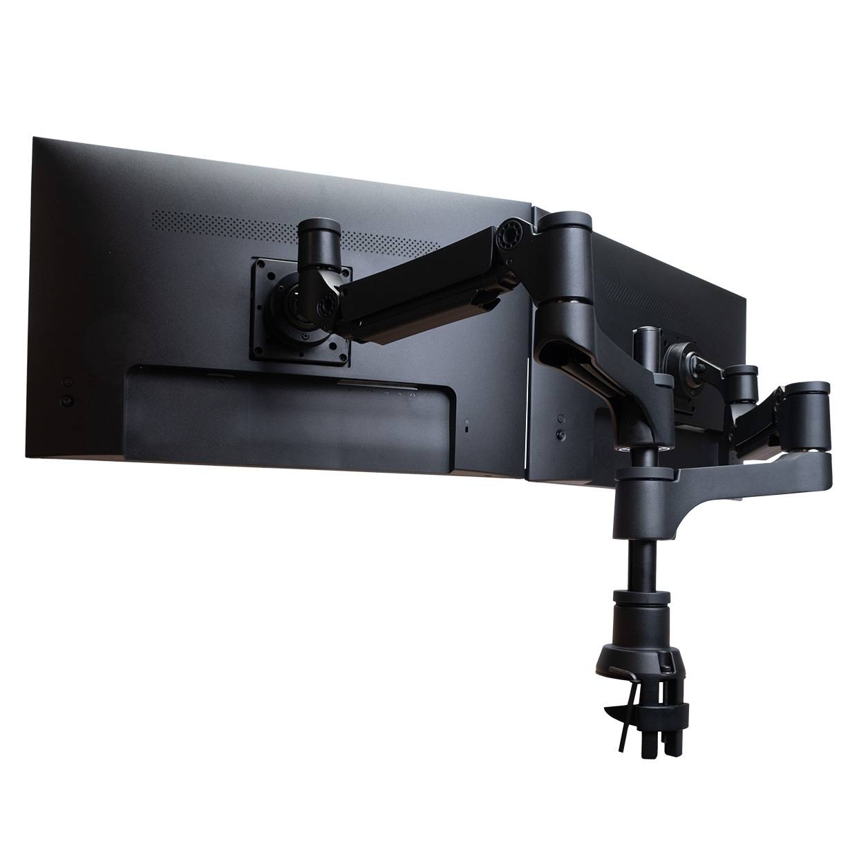 Rca Informatique - image du produit : R-GO CAPARO 4 TWIN MONITOR ARM GAS SPRING/3-9 KG/DYNAMIC/SILVER