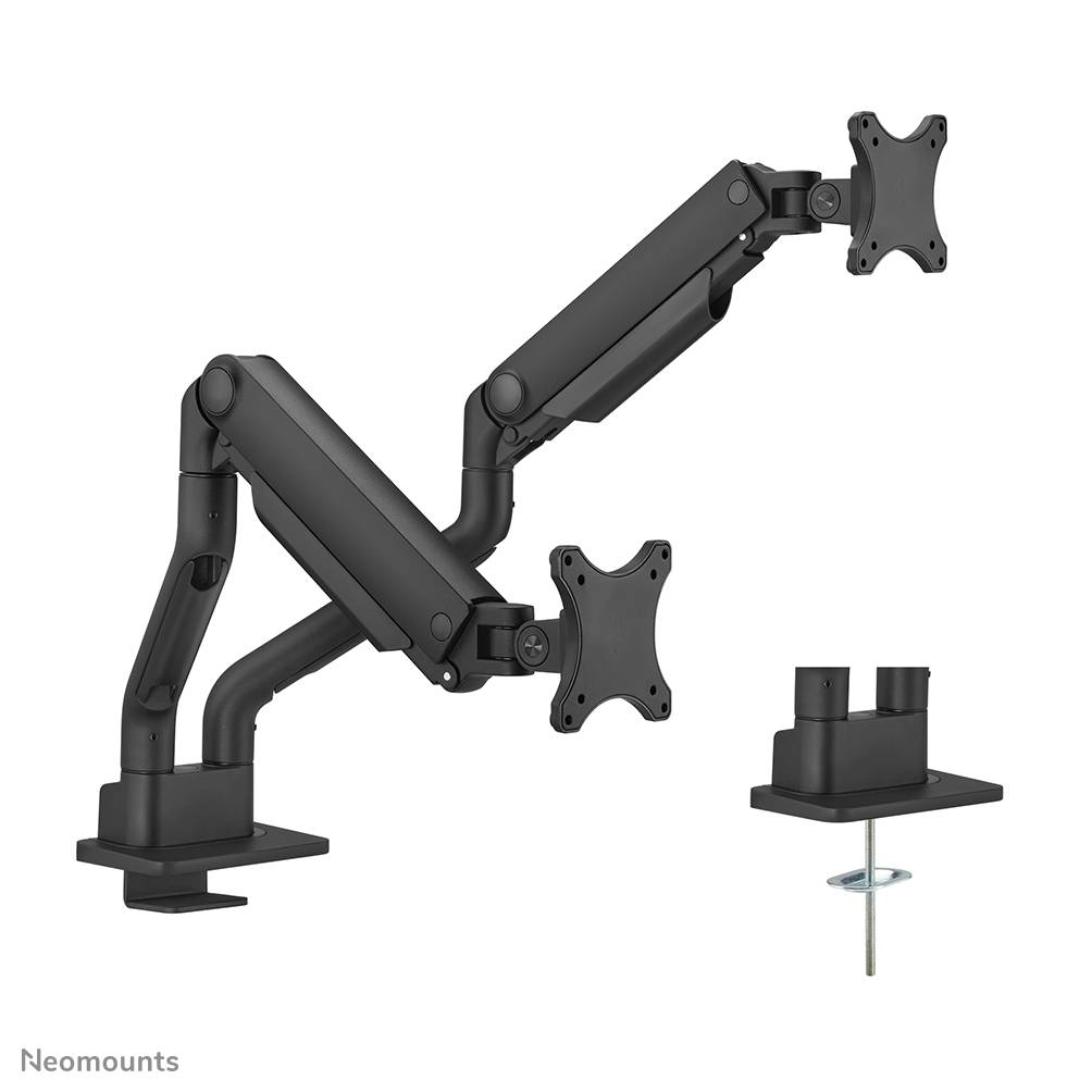 Rca Informatique - image du produit : NEOMOUNTS SELECT DESK MOUNT DOUBLE DISPLAY (TOPFIX CLAMP/GRO