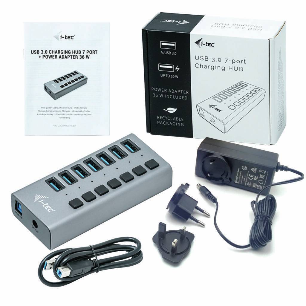 Rca Informatique - image du produit : I-TEC USB 3.0 HUB 7 PORT 36 W I-TEC USB 3.0 HUB 7 PORT 36 W