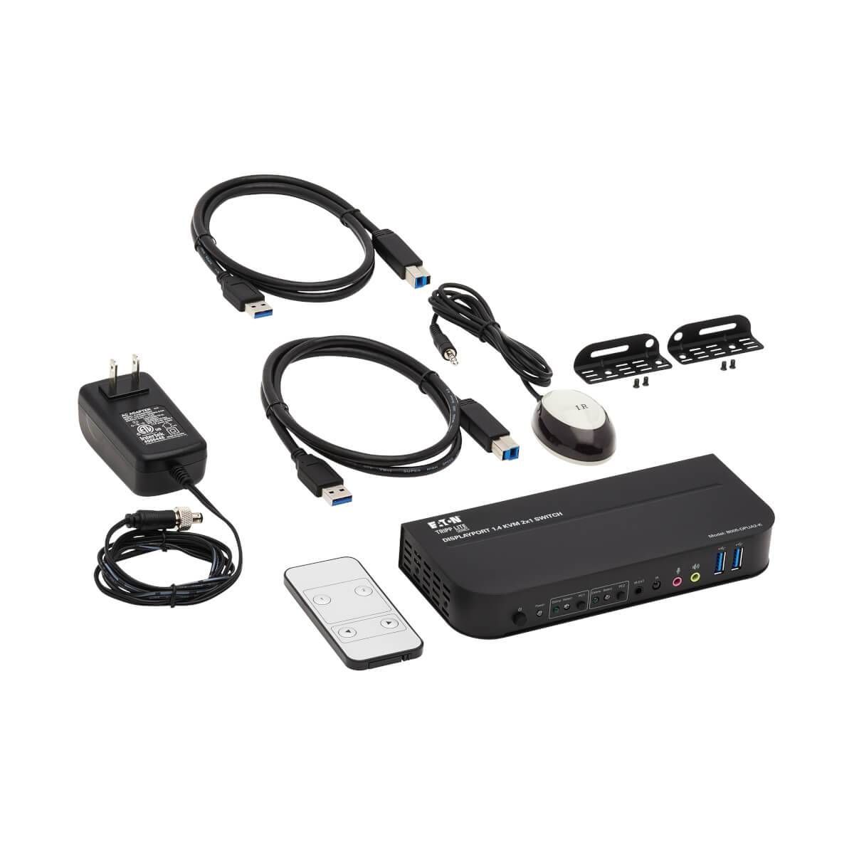 Rca Informatique - image du produit : 2PT DISPLAYPORT/USB KVM SWITCH 4K HDR HDCP DP USB SHARE USB3.0