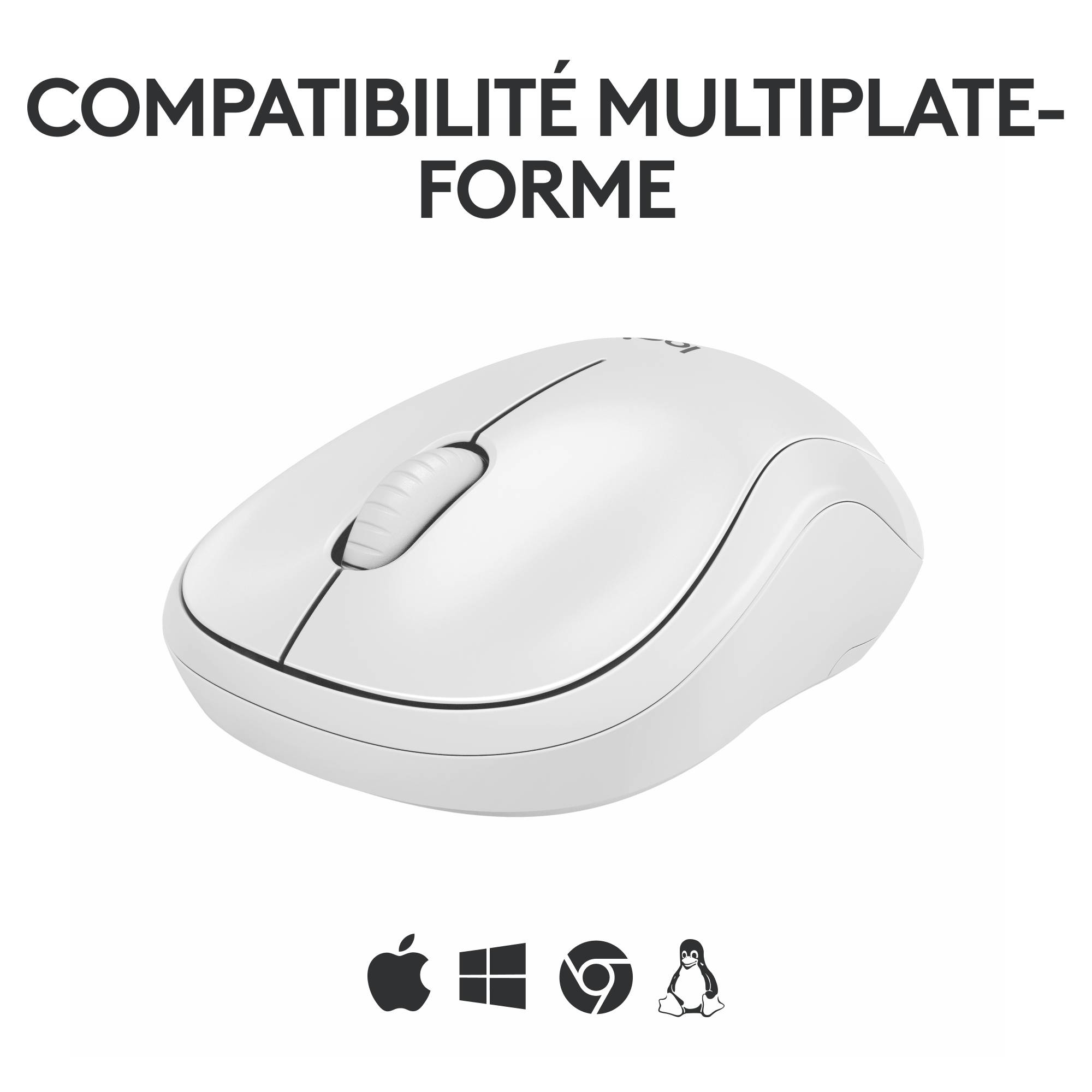 Rca Informatique - image du produit : LOGITECH M240 SILENT BT MOUSE OFF WHITE - EMEA-808