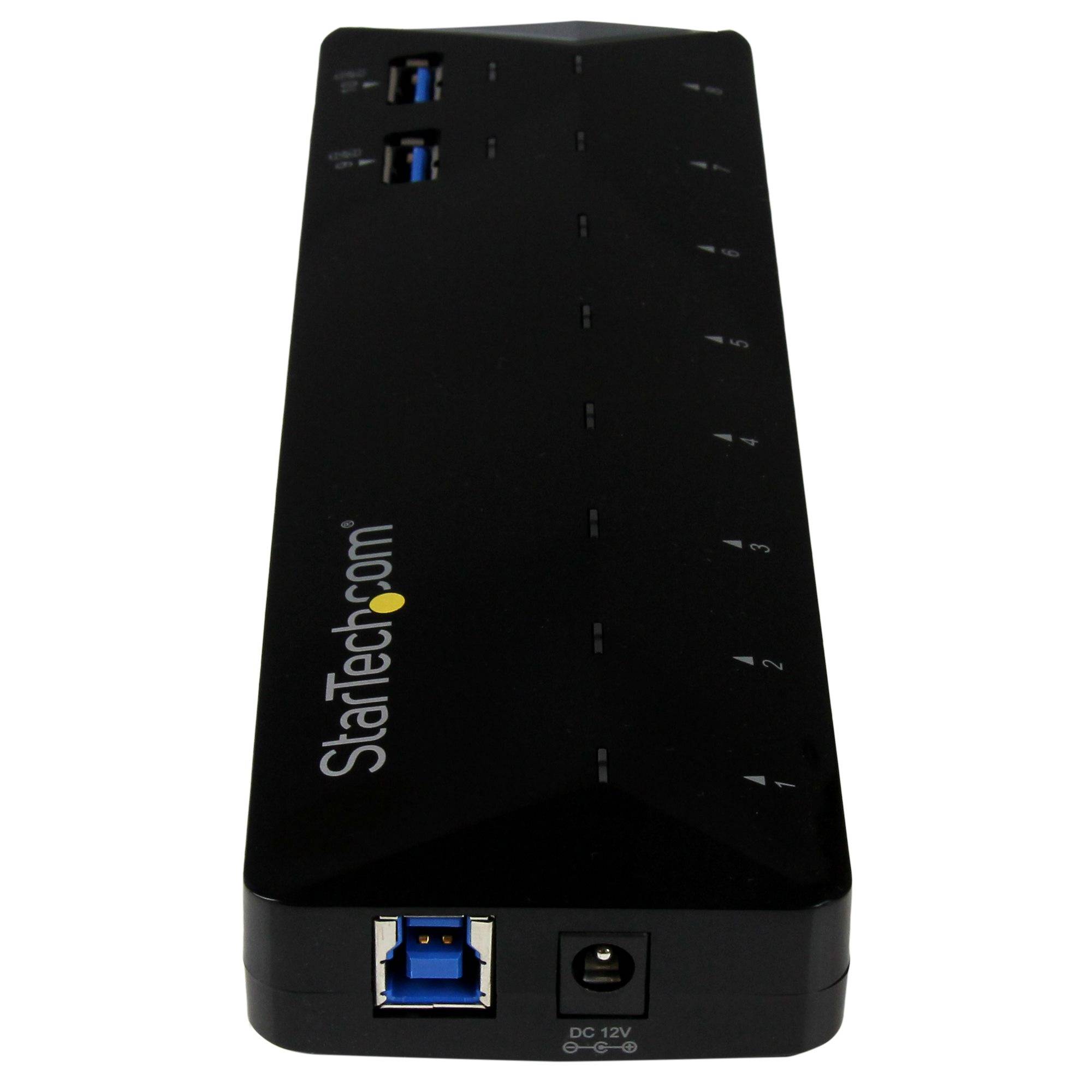 Rca Informatique - image du produit : HUB USB 3.0 A 10 PORTS AVEC 2 PORTS DE CHARGE RAPIDE 15 A