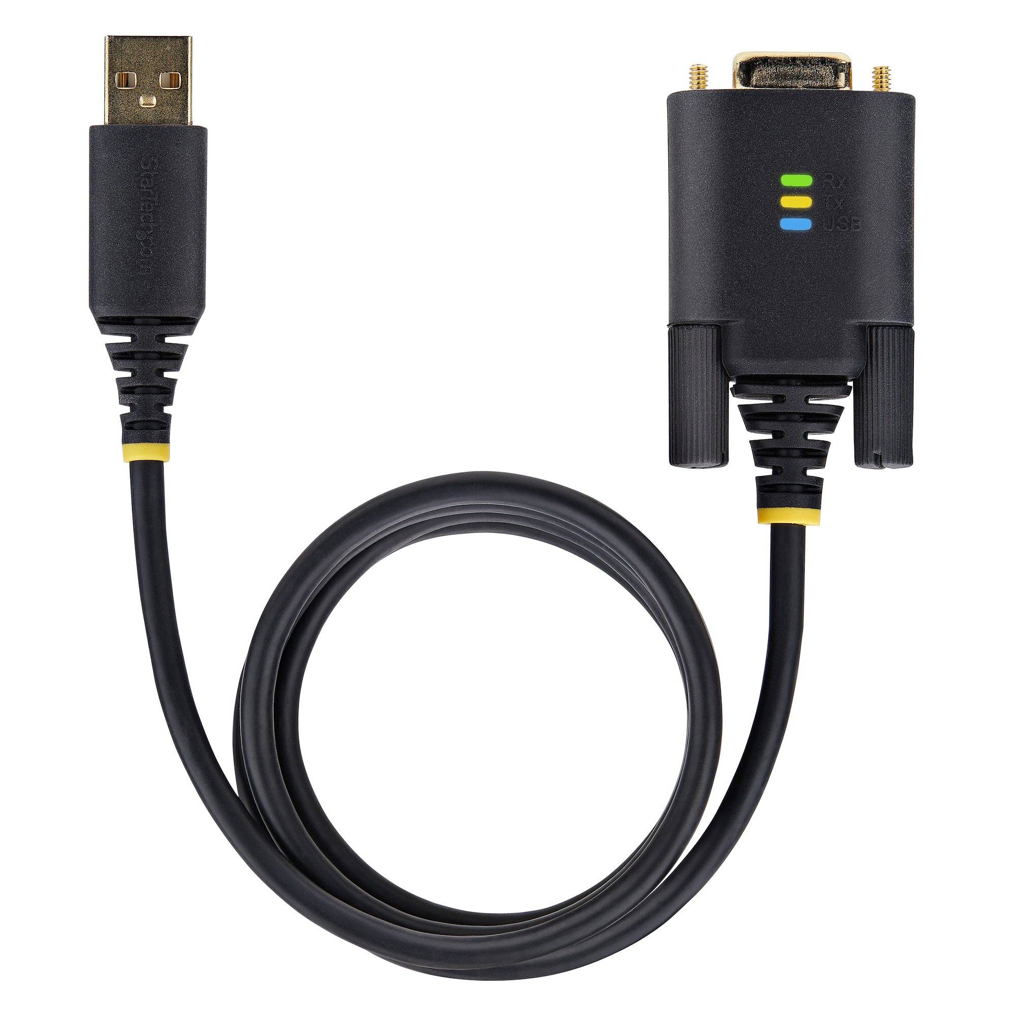 Rca Informatique - image du produit : CABLE USB-SERIE DE 1M RETENTI ON COM USB-A/DB9 RS232 FTDI