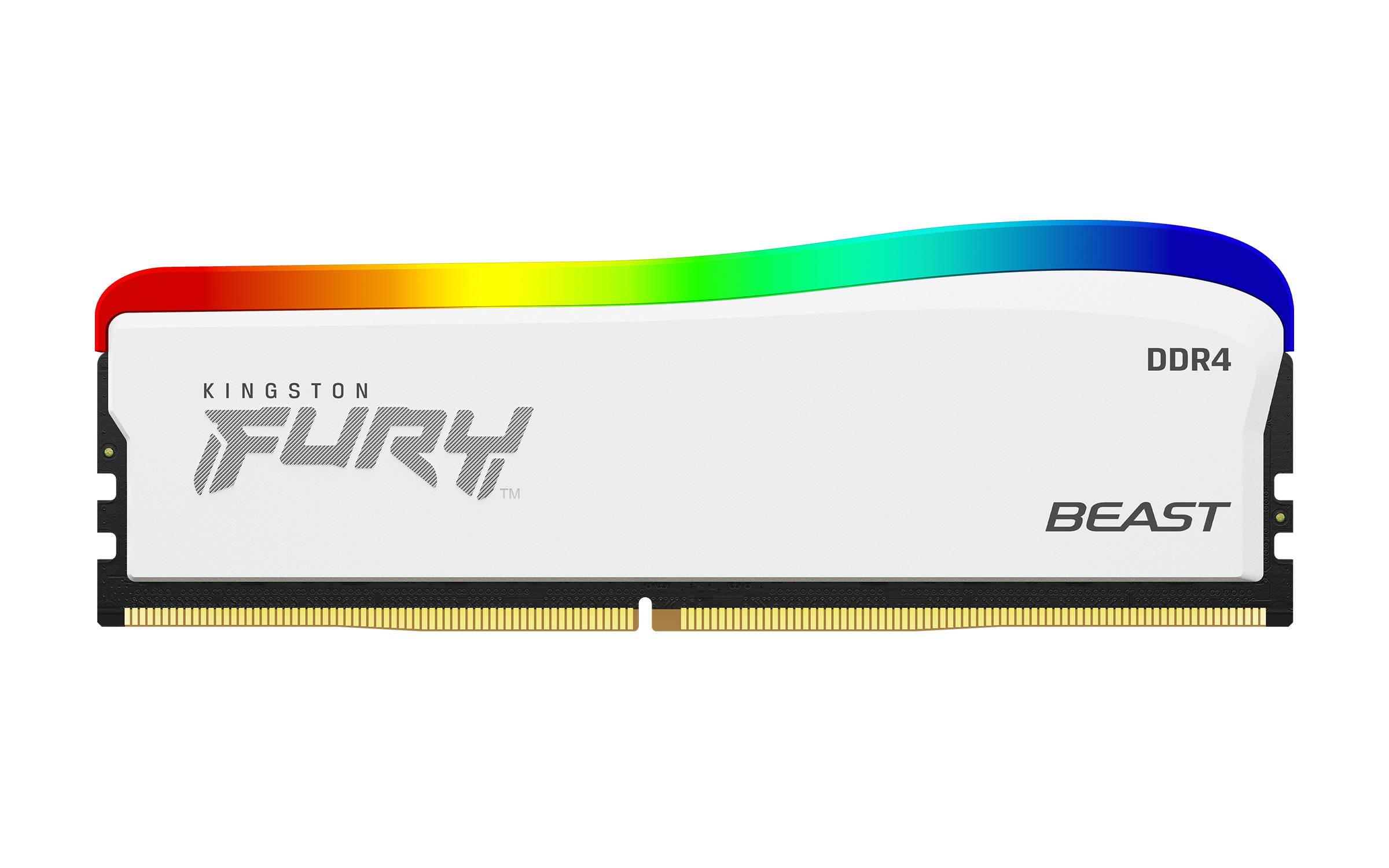 Rca Informatique - image du produit : 8GB DDR4-3200MT/S CL16 DIMM FURY BEAST WHITE RGB SE