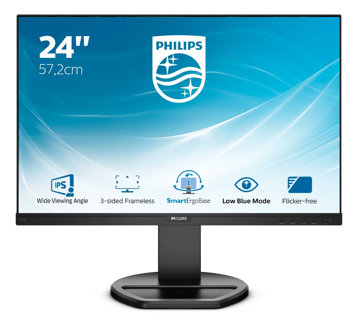 Rca Informatique - image du produit : 230B8QJEB/00 22.5IN IPS FHD 250CD/5MS/HDMI/DP/HAS