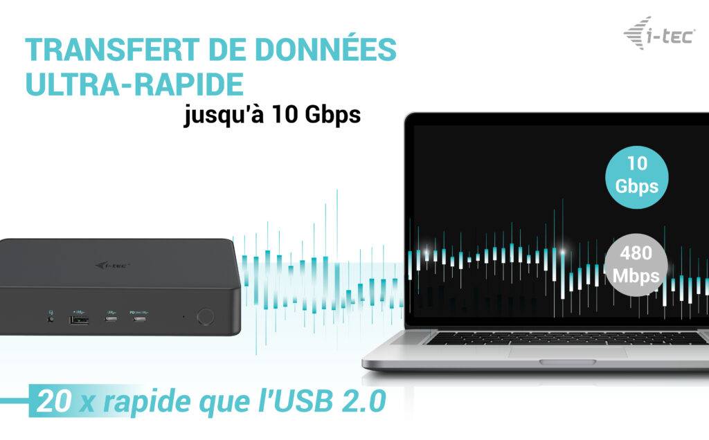 Rca Informatique - image du produit : USB 3.0/USB-C/TB 3 PRO DUAL 4K DISPLAY DOCKING STATION GEN2 PD