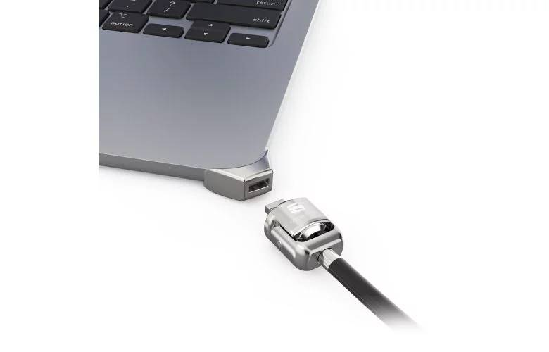 Rca Informatique - Image du produit : LEDGE MACBOOK AIR2022 M2 T-SLOT LOCK ADAPT KEYED CBL LOCK SILVER