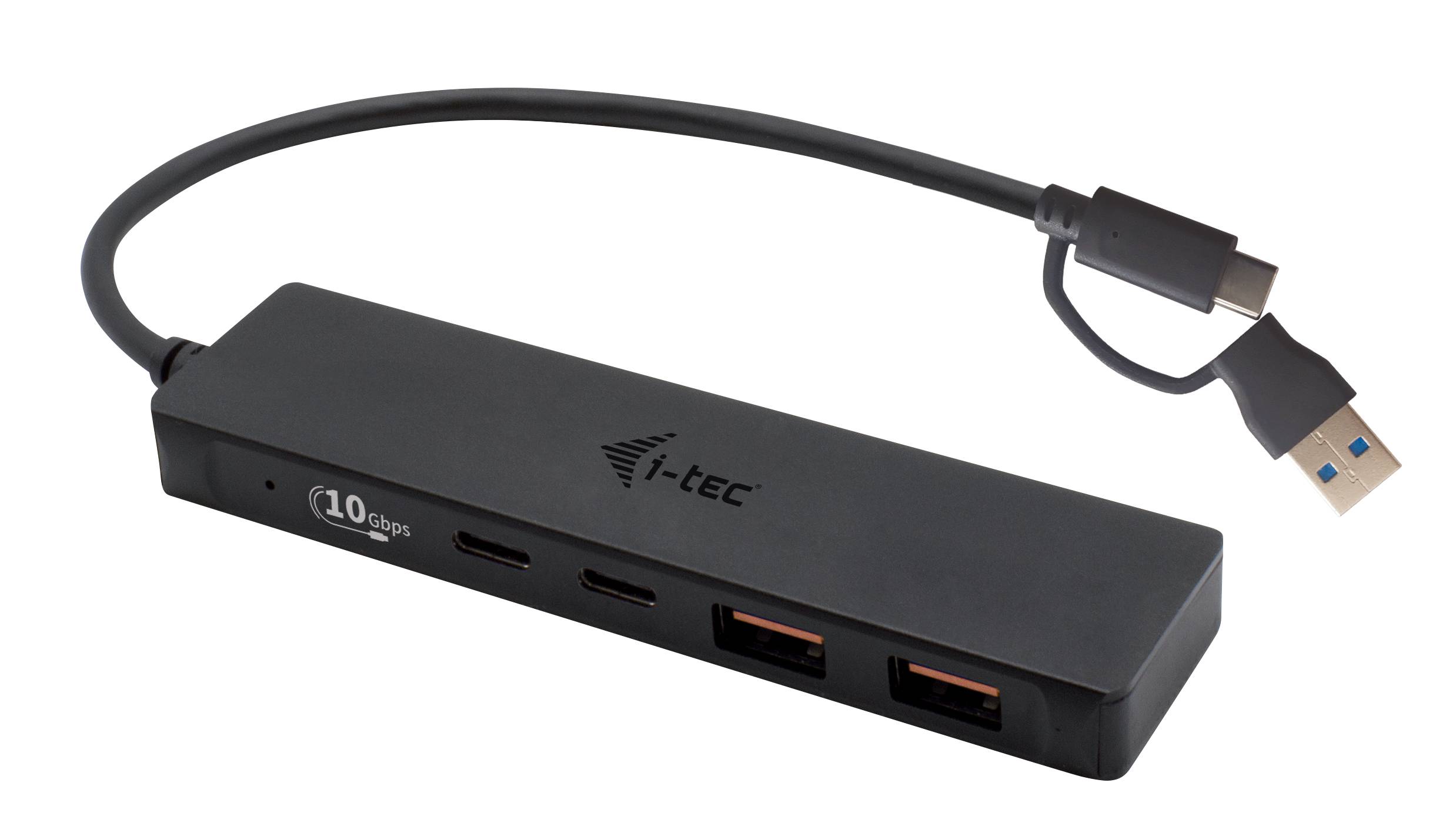 Rca Informatique - image du produit : I-TEC USB-C HUB 2+2X USB-C/A USB-C METAL HUB 2XUSB-C 2XUSB-A