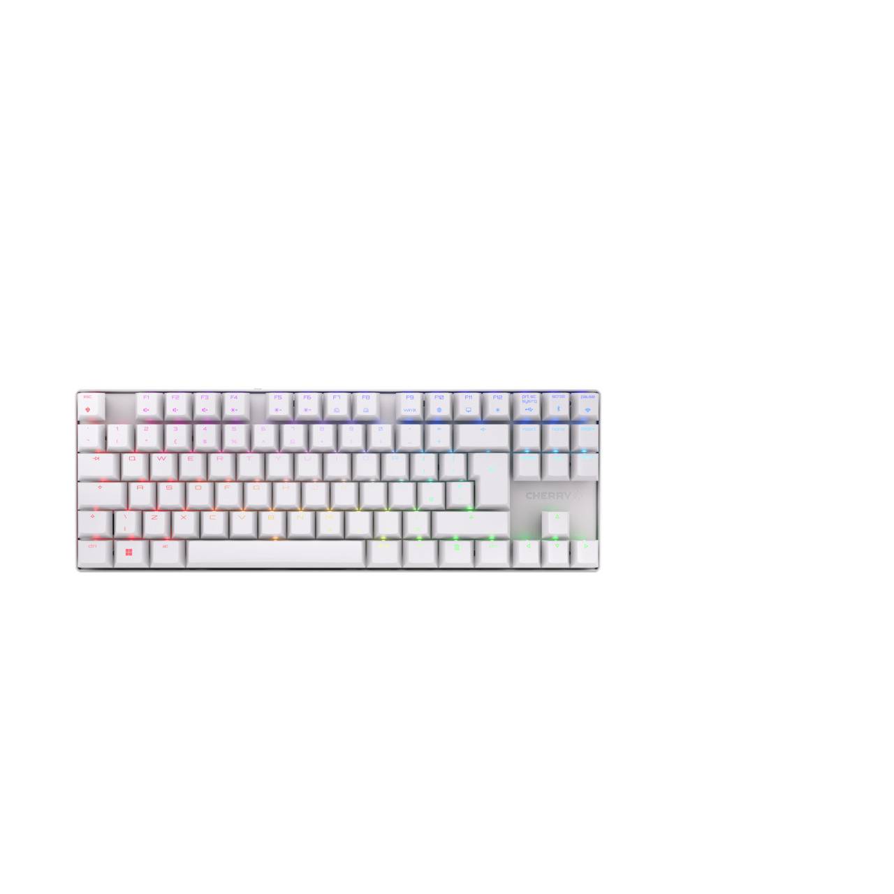 Rca Informatique - Image du produit : CHERRY MX 8.2 TKL WIRELESS BT UK-ENGLISH WHITE