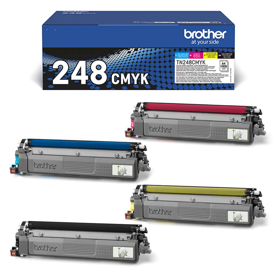 Rca Informatique - image du produit : TN248CMYK TONER VALUE PACK. INCLUDES CYAN MAGENTA YELLOW AND