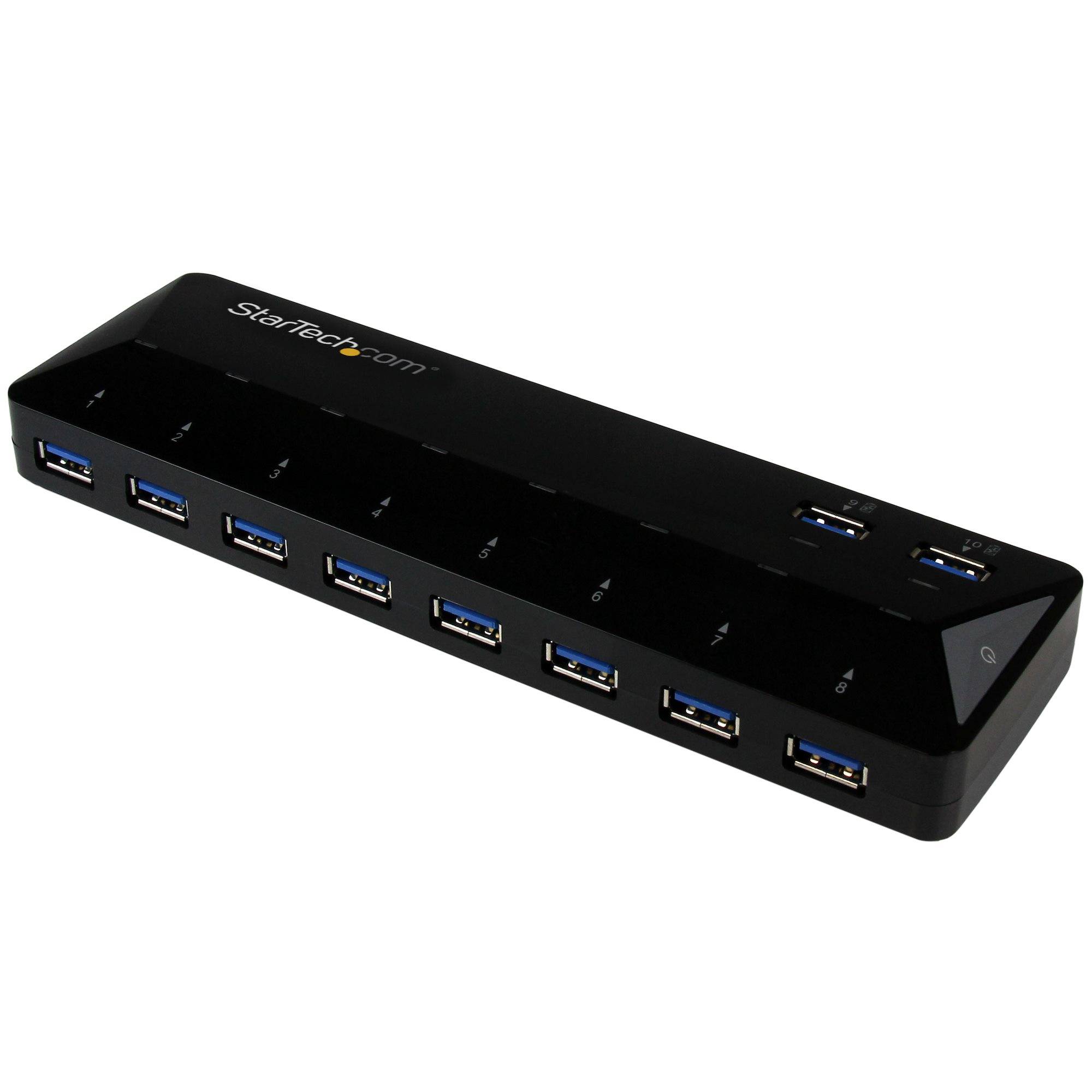 Rca Informatique - image du produit : HUB USB 3.0 A 10 PORTS AVEC 2 PORTS DE CHARGE RAPIDE 15 A