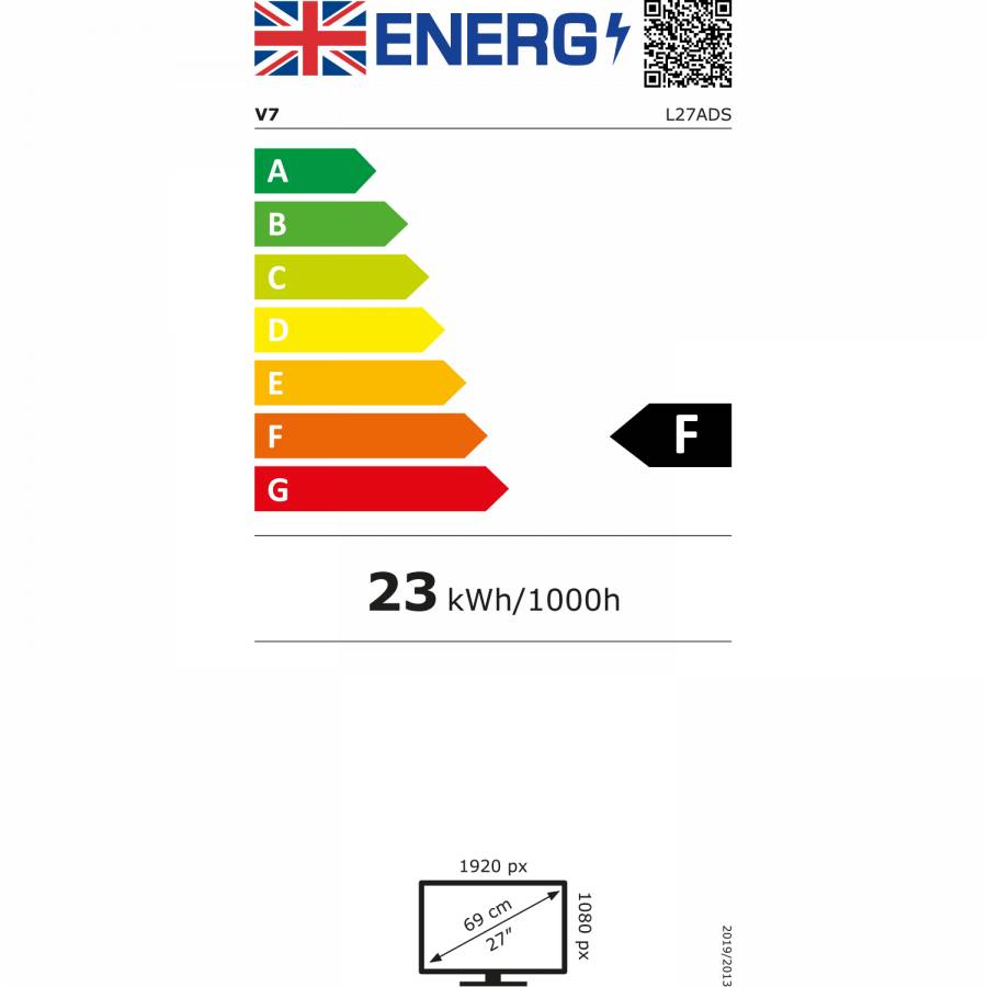 Rca Informatique - image du produit : ECRAN LED 27IN IPS FULL HD 5MS 16:9 VGA DVI HDMI AUDIO IN