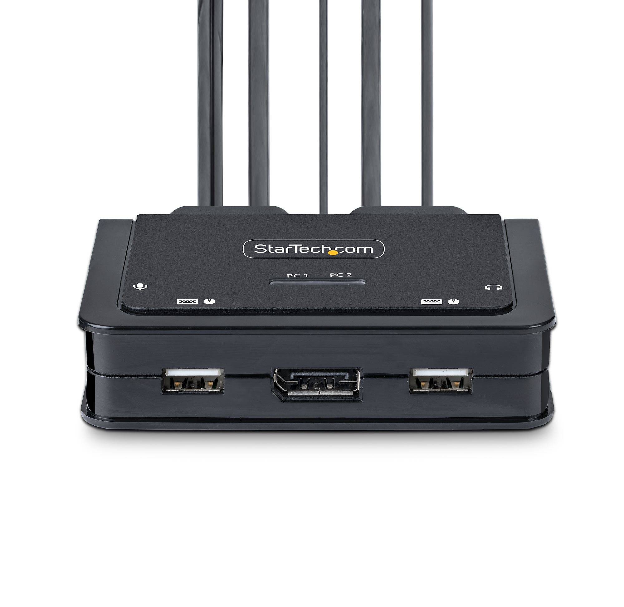 Rca Informatique - image du produit : 2-PORT COMPACT 4K KVM SWITCH - USB-A/USB-C CABLE KVM SWITCH