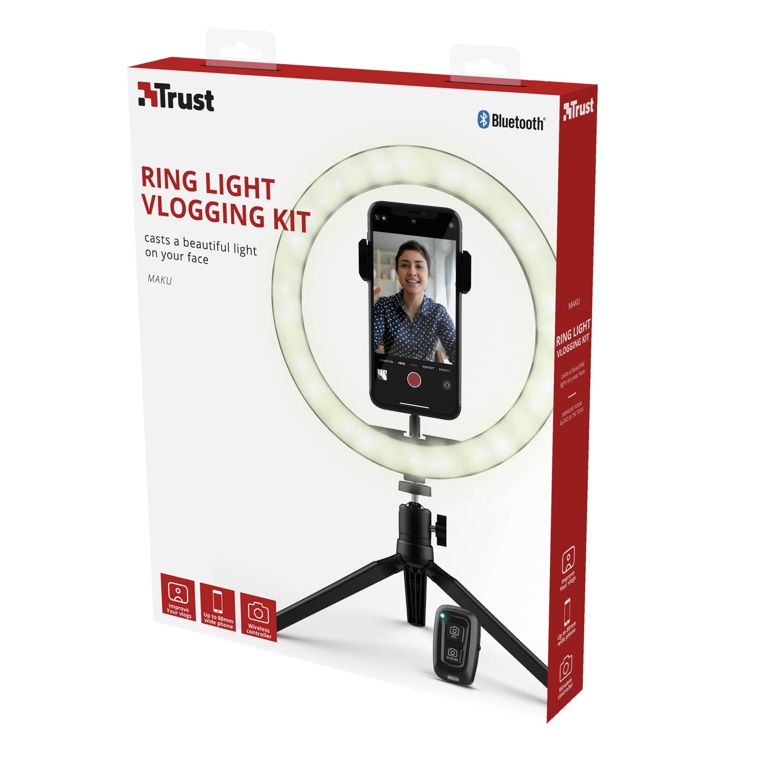 Rca Informatique - image du produit : MAKU VLOGGING KIT WITH LIGHT RING BQ 10