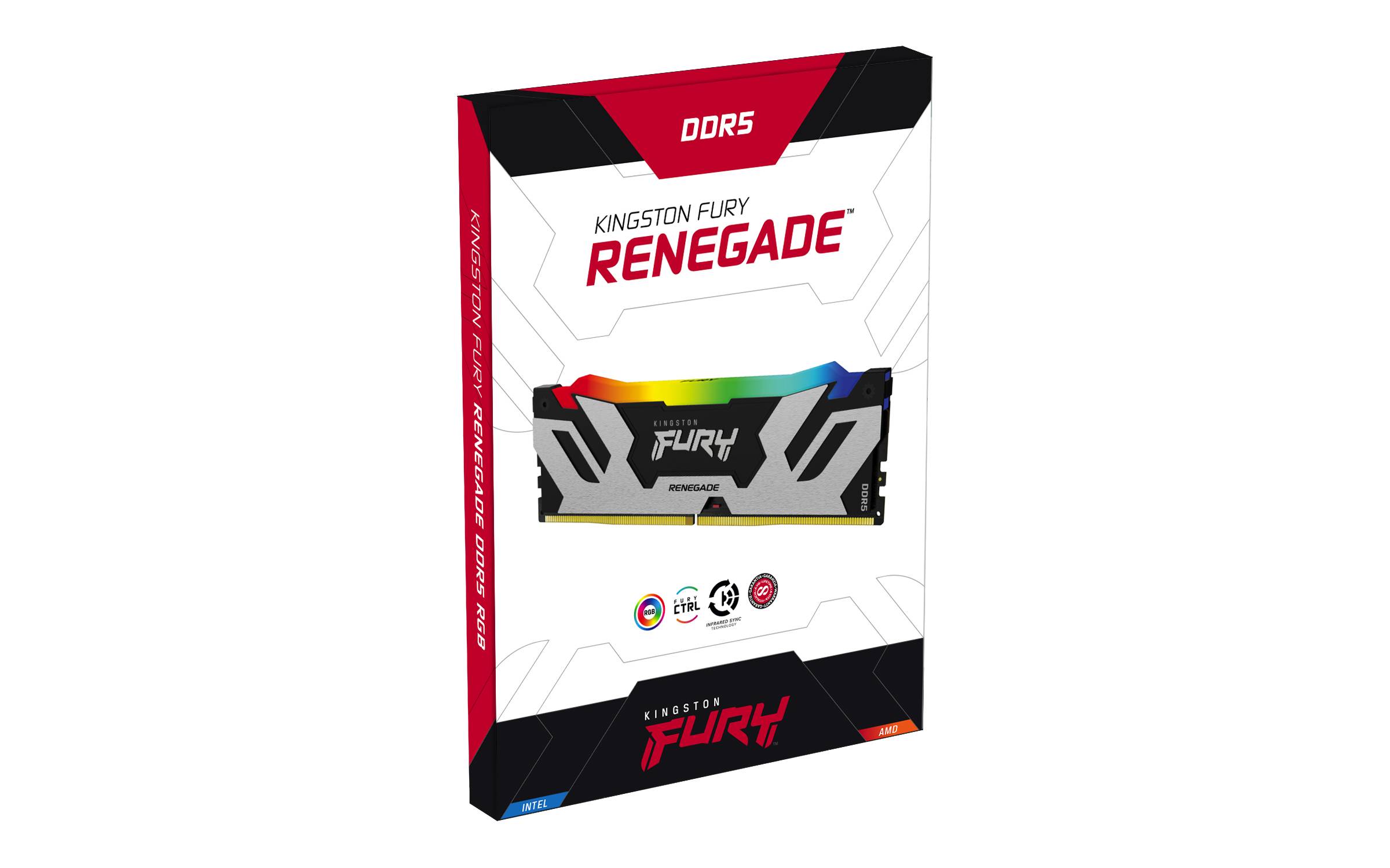 Rca Informatique - image du produit : 32GB DDR5 6400MT/S CL32 DIMM (KIT OF 2) FURY RENEGADE RGB