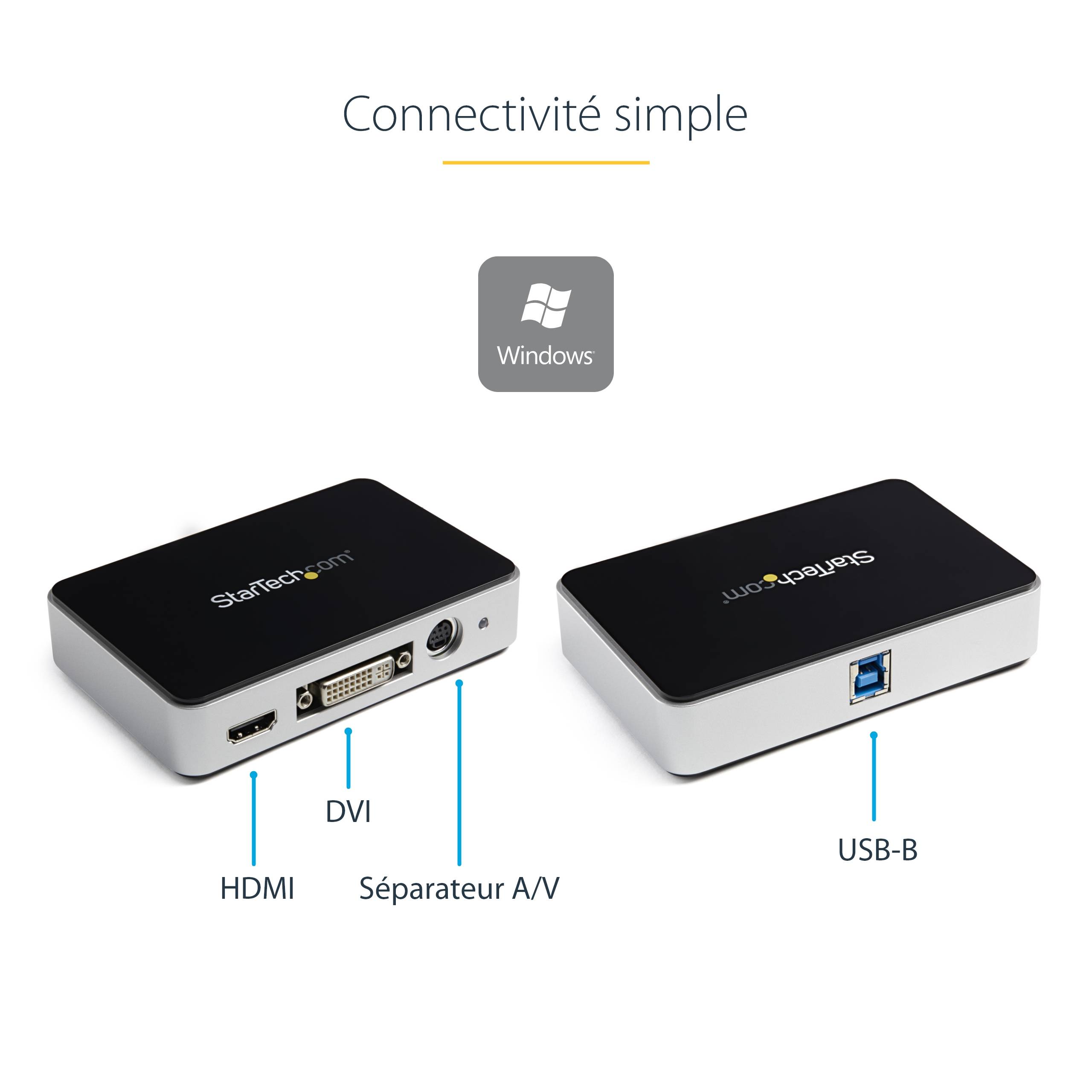 Rca Informatique - image du produit : BOITIER DACQUISITION VIDEO USB 3.0 - HDMI / DVI / VGA