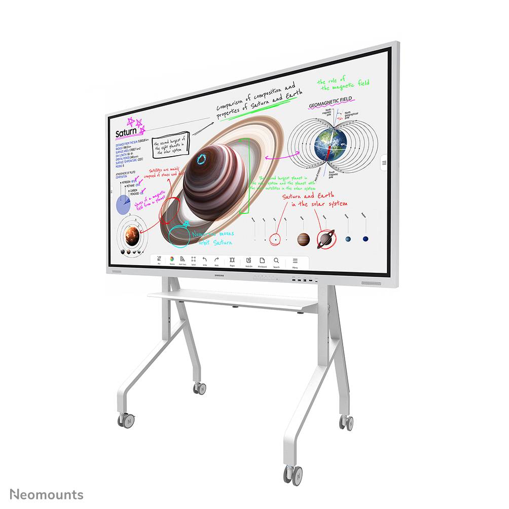 Rca Informatique - image du produit : FL50-525WH1 MOBILE FLOOR STAND FOR 55-86IN SCREENS - WHITE