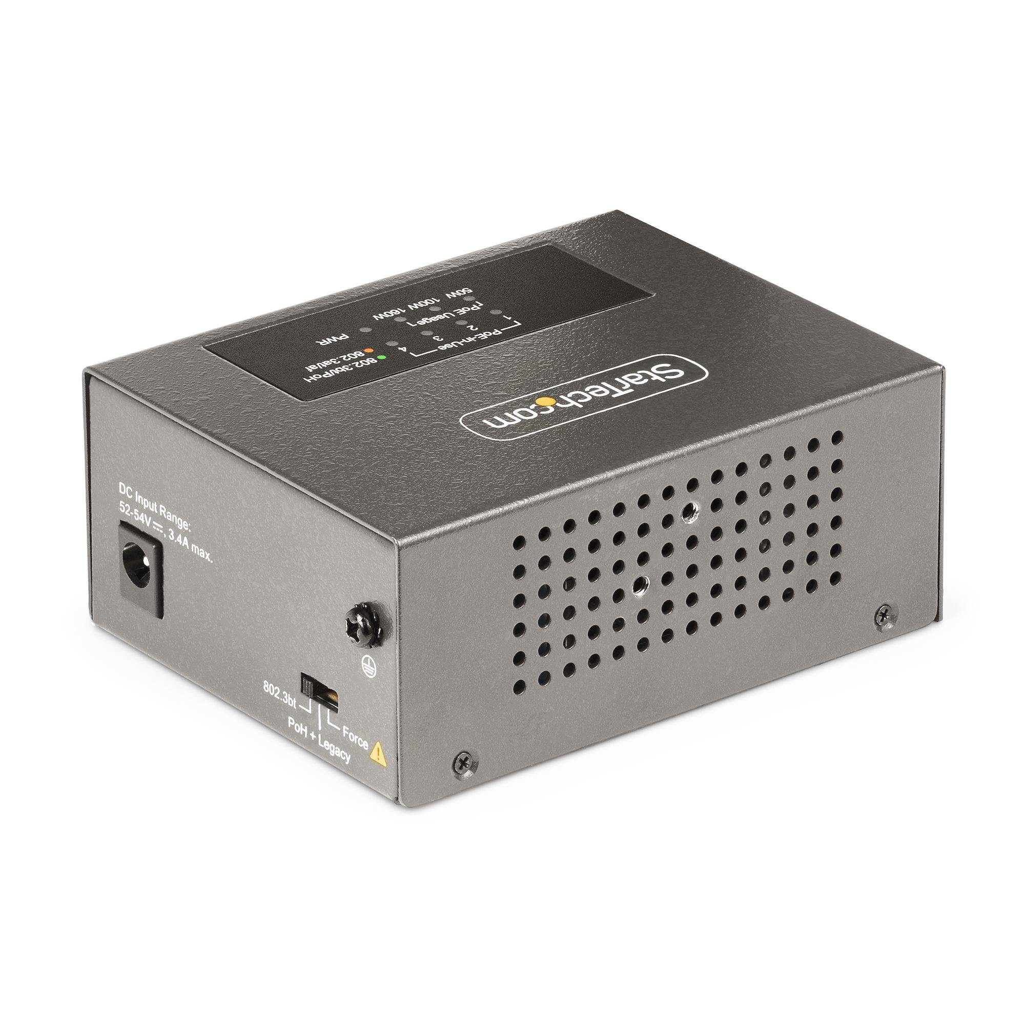 Rca Informatique - image du produit : 4-PORT POE+/POE++ INJECTOR - MULTI-GIGABIT 5/2.5G ETHERNET