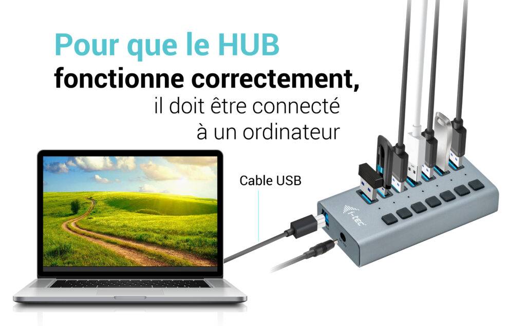 Rca Informatique - image du produit : I-TEC USB 3.0 HUB 7 PORT 36 W I-TEC USB 3.0 HUB 7 PORT 36 W