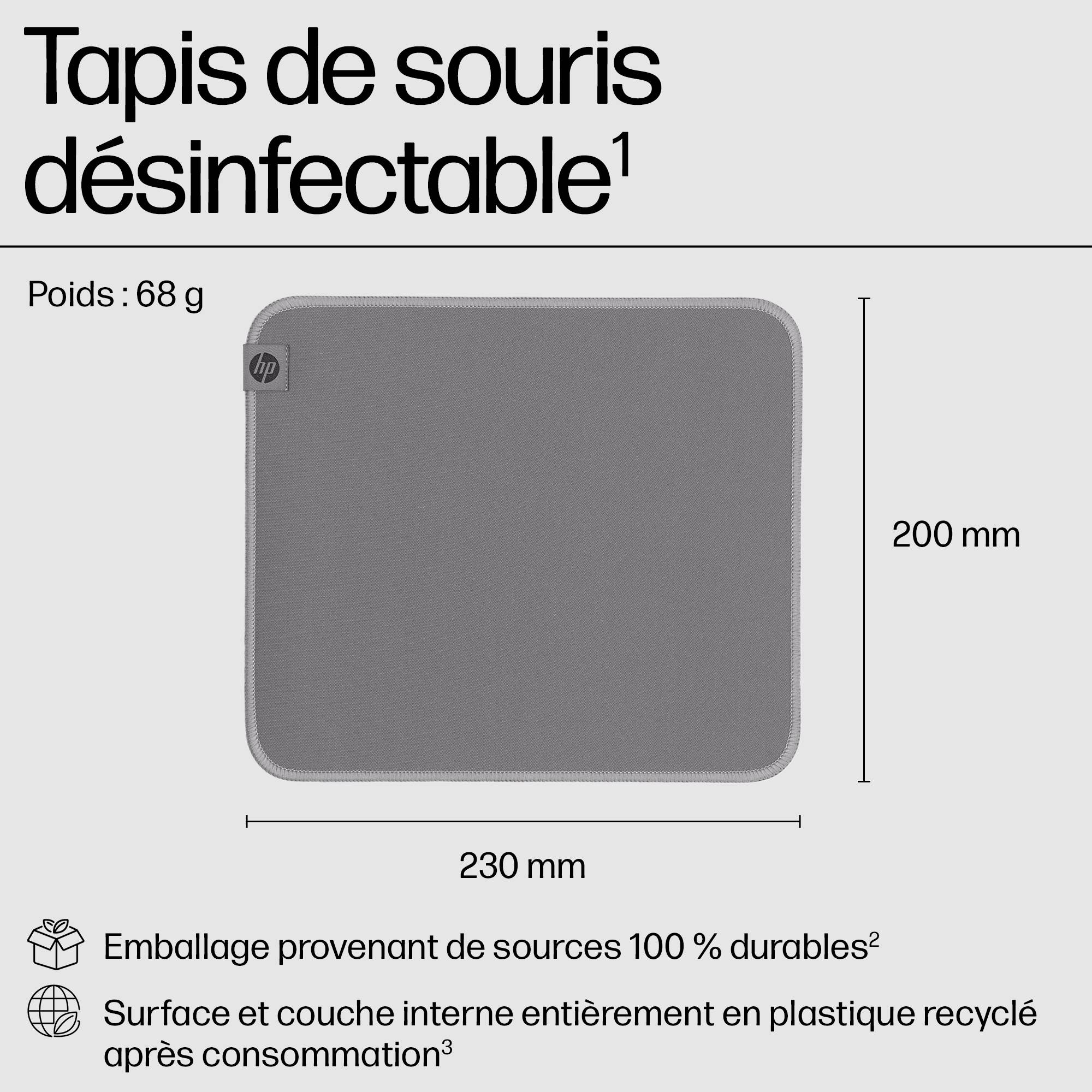 Rca Informatique - image du produit : 105 SANITIZABLE MOUSE PAD