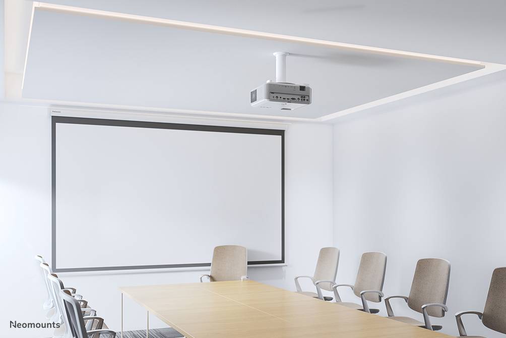 Rca Informatique - image du produit : SUPPORT PLAFOND VIDEOPRO UNIV REGLABLE EN HAUTEUR BLANC