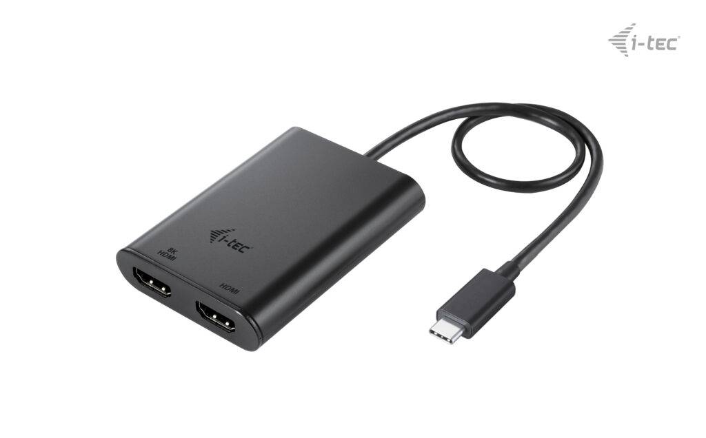 Rca Informatique - image du produit : USB-C DUAL 4K/60HZ (SINGLE 8K/30HZ) HDMI VIDEO ADAPTER