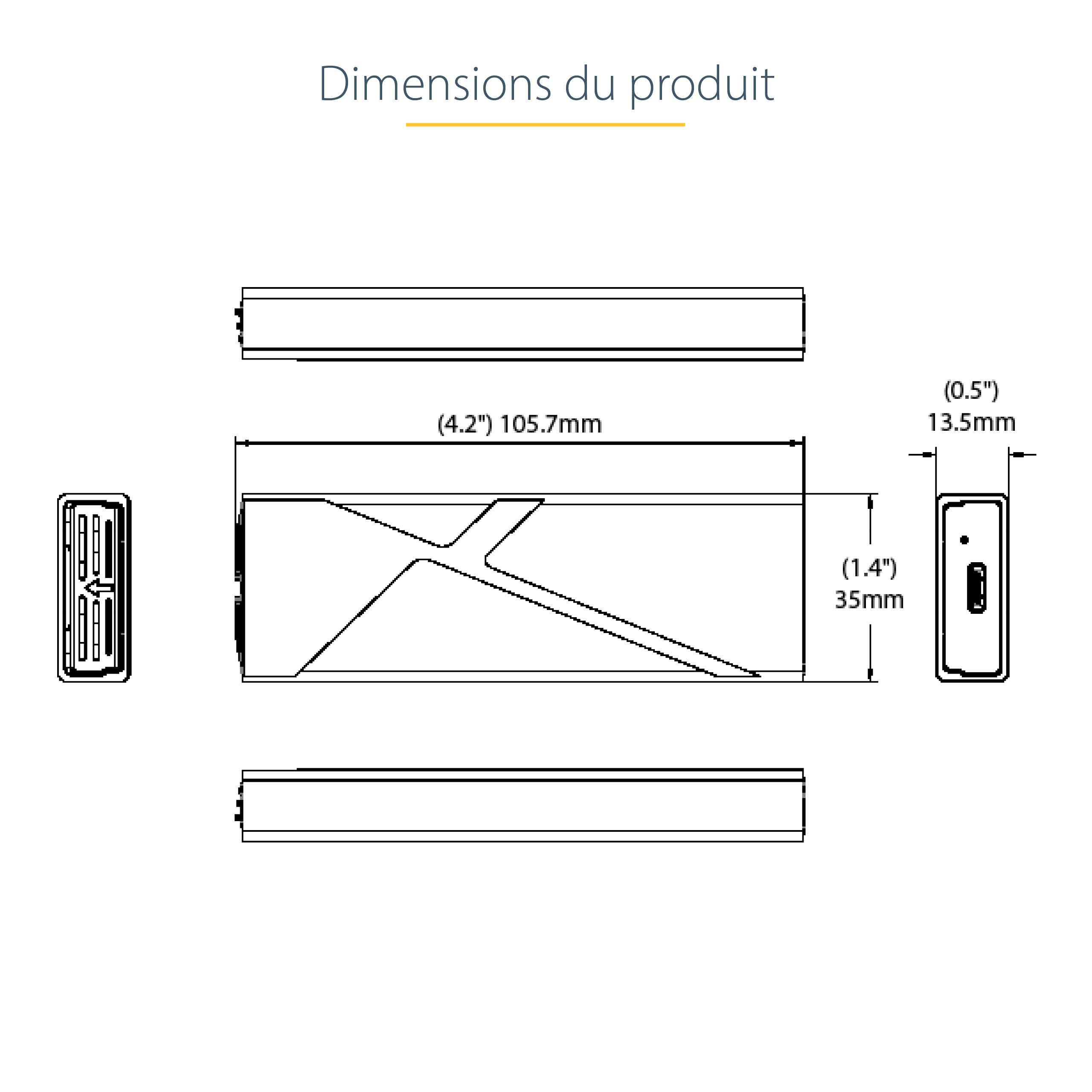 Rca Informatique - image du produit : BOITIER EXTERNE SSD M.2 NVME/S ATA - CABLES HOTES USB-C + USB A