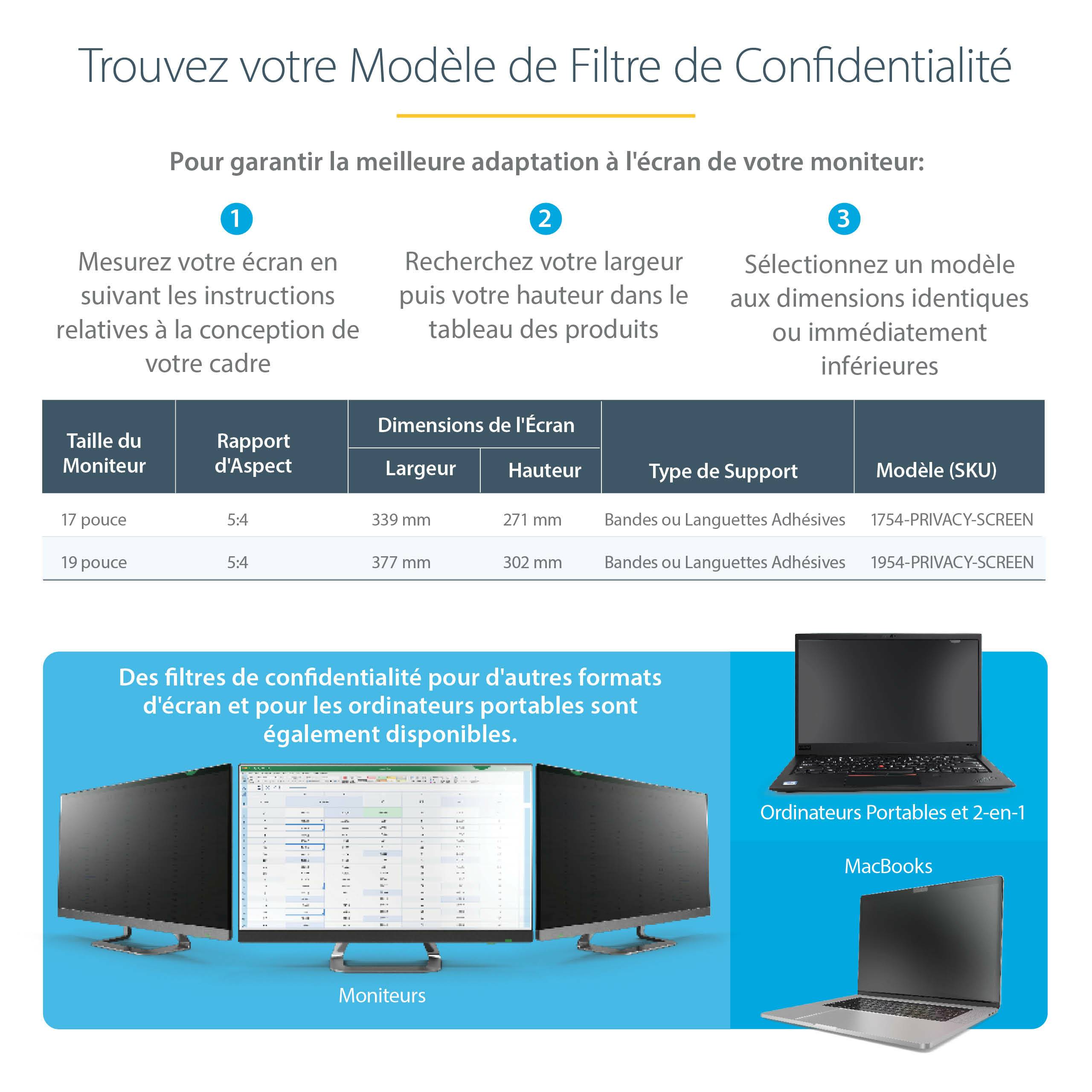 Rca Informatique - image du produit : 19IN MONITOR PRIVACY FILTER - COMPUTER PRIVACY SCREEN/PROTECTO