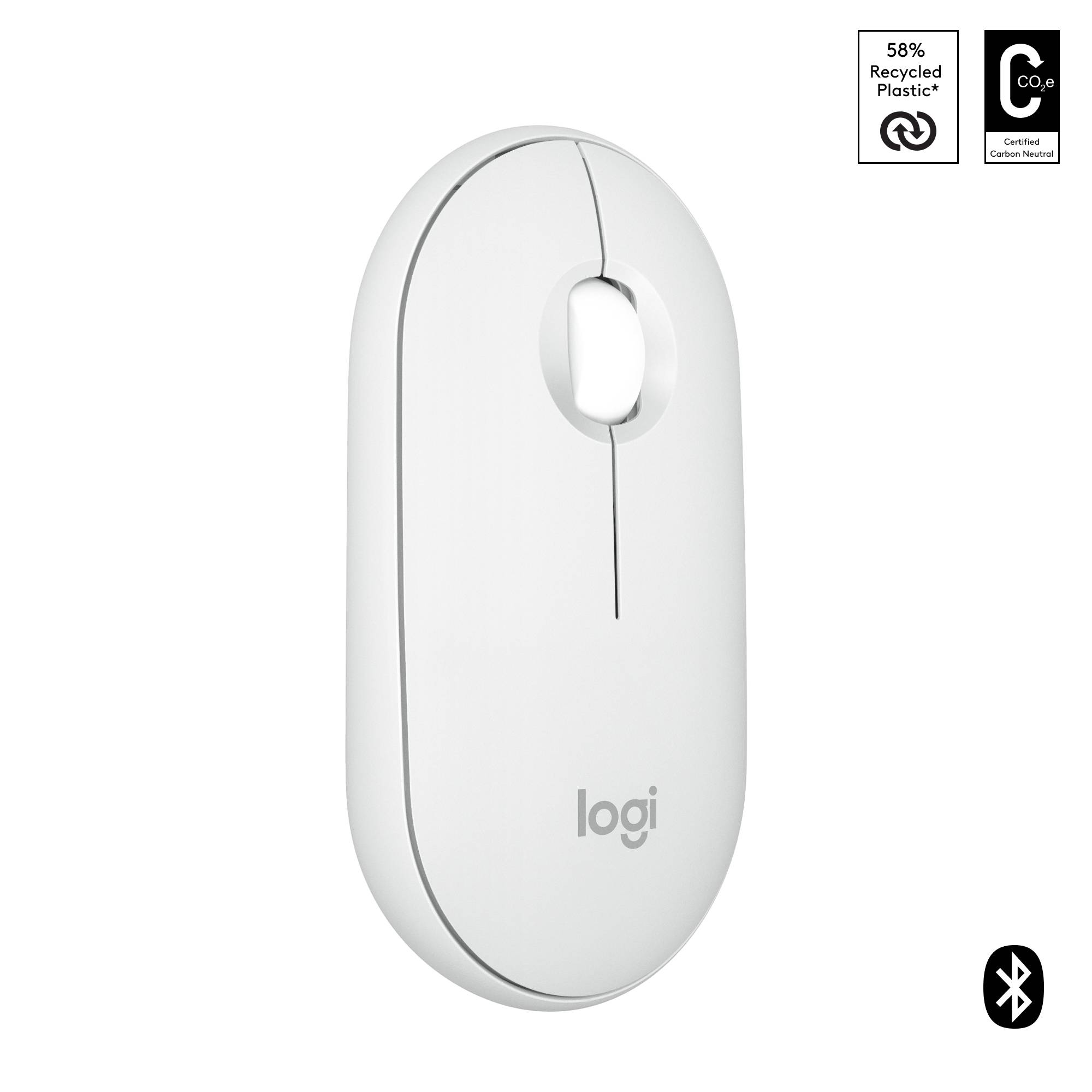 Rca Informatique - image du produit : PEBBLE MOUSE 2 M350S WHITE TONAL BT N/A EMEA-808 DONGLELESS