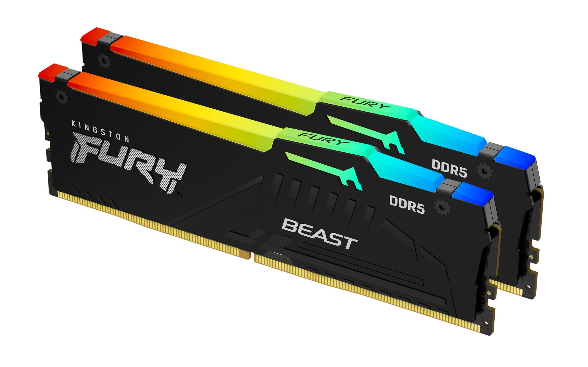 Rca Informatique - image du produit : 16GB DDR5 6000MT/S CL30 DIMM KIT OF 2 FURY BEAST RGB XMP