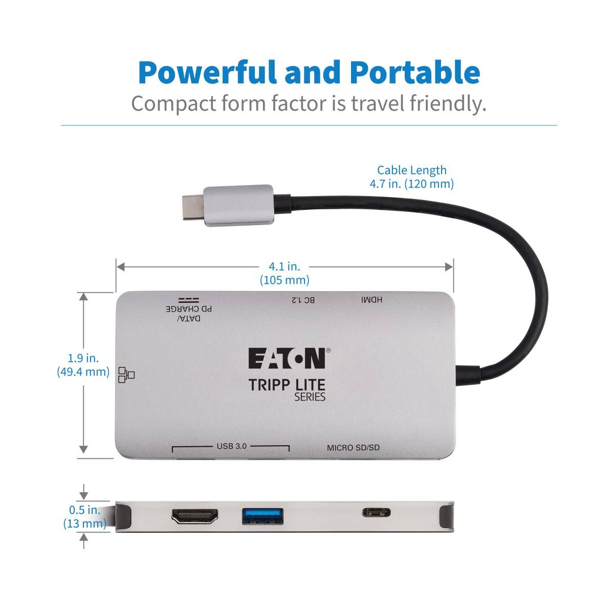 Rca Informatique - image du produit : USB-C PRT DOCK STATION HDMI 4K USB-A/C SD/MIC SD PD CHAR 3.0GRY