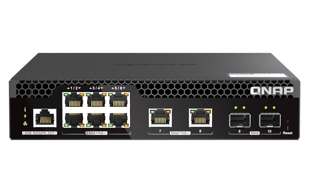 Rca Informatique - image du produit : 6 P 2.5GBE 2 P 10GBE SFP+ 2 P 10GBERJ45 WEBMANAGED SWITCH