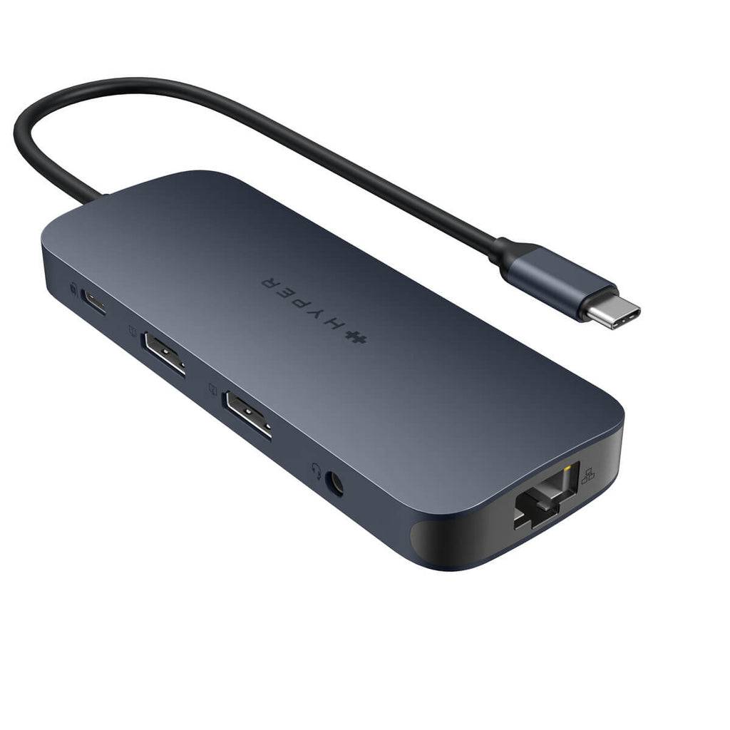 Rca Informatique - image du produit : HYPERDRIVE ECOSMART GEN.2 DUAL HDMI USB-C 11IN1 HUB 140W