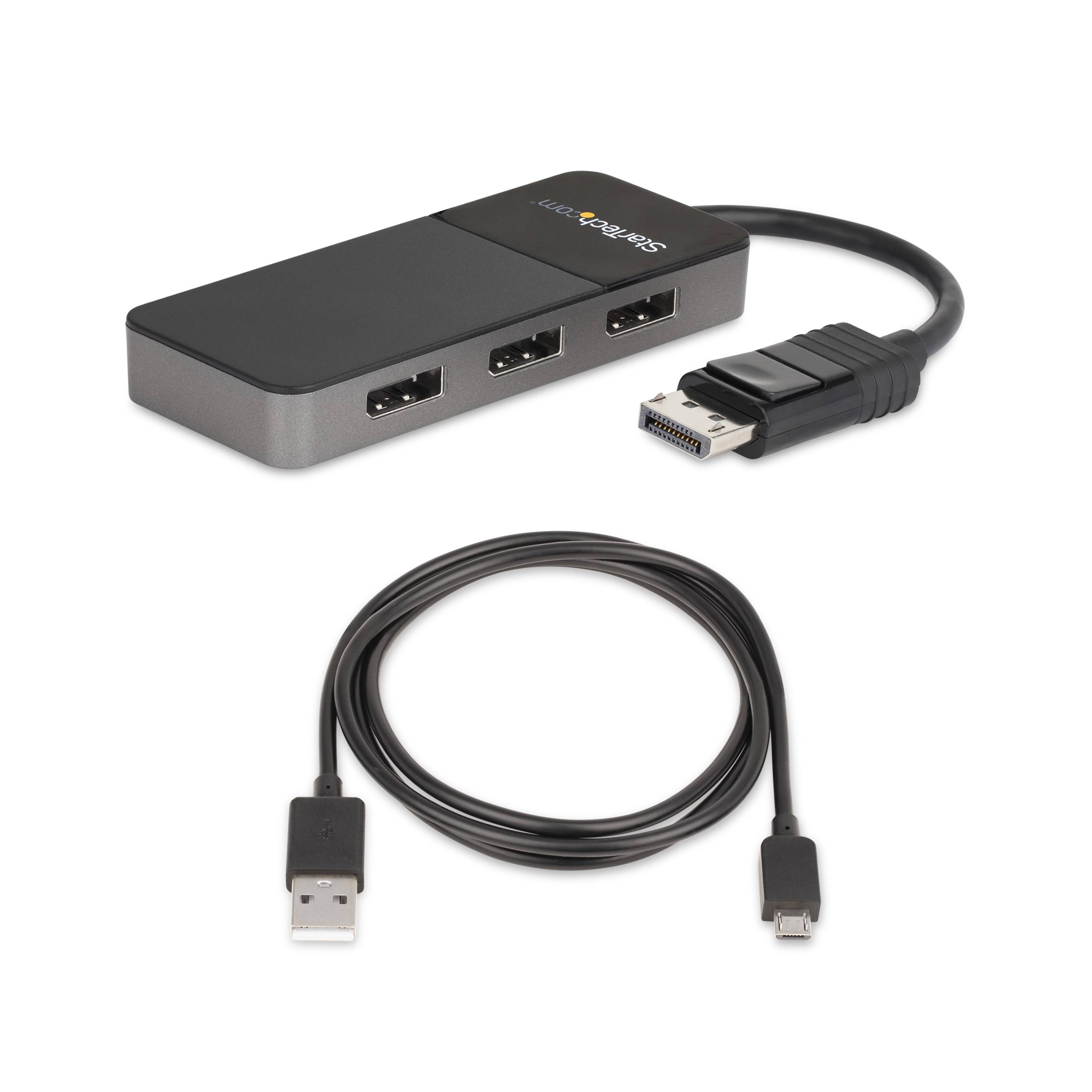 Rca Informatique - image du produit : 3 PORT DISPLAYPORT MST HUB 3 X 4K - FOR WINDOWS - DP 1.4