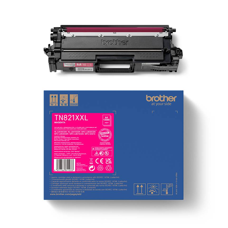 Rca Informatique - image du produit : TN821XXLM MAGENTA TONER 12000P FOR HLL9430CDN / HLL9470CDN